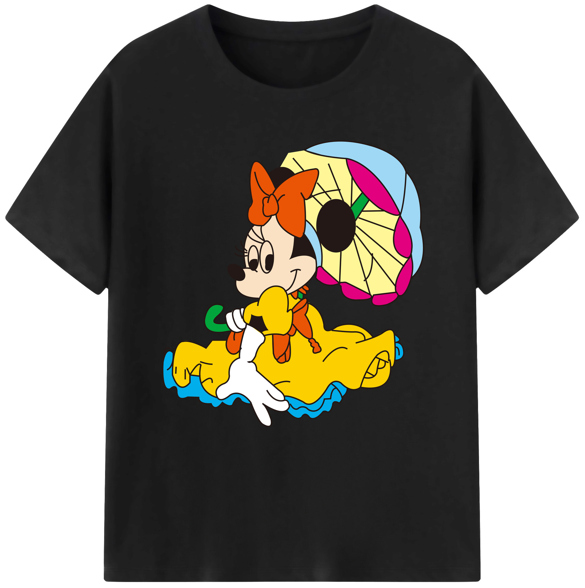 （画像用） ミッキーマウス Mickey Mouse 綿100％半袖Tシャツ（フロントプリント）