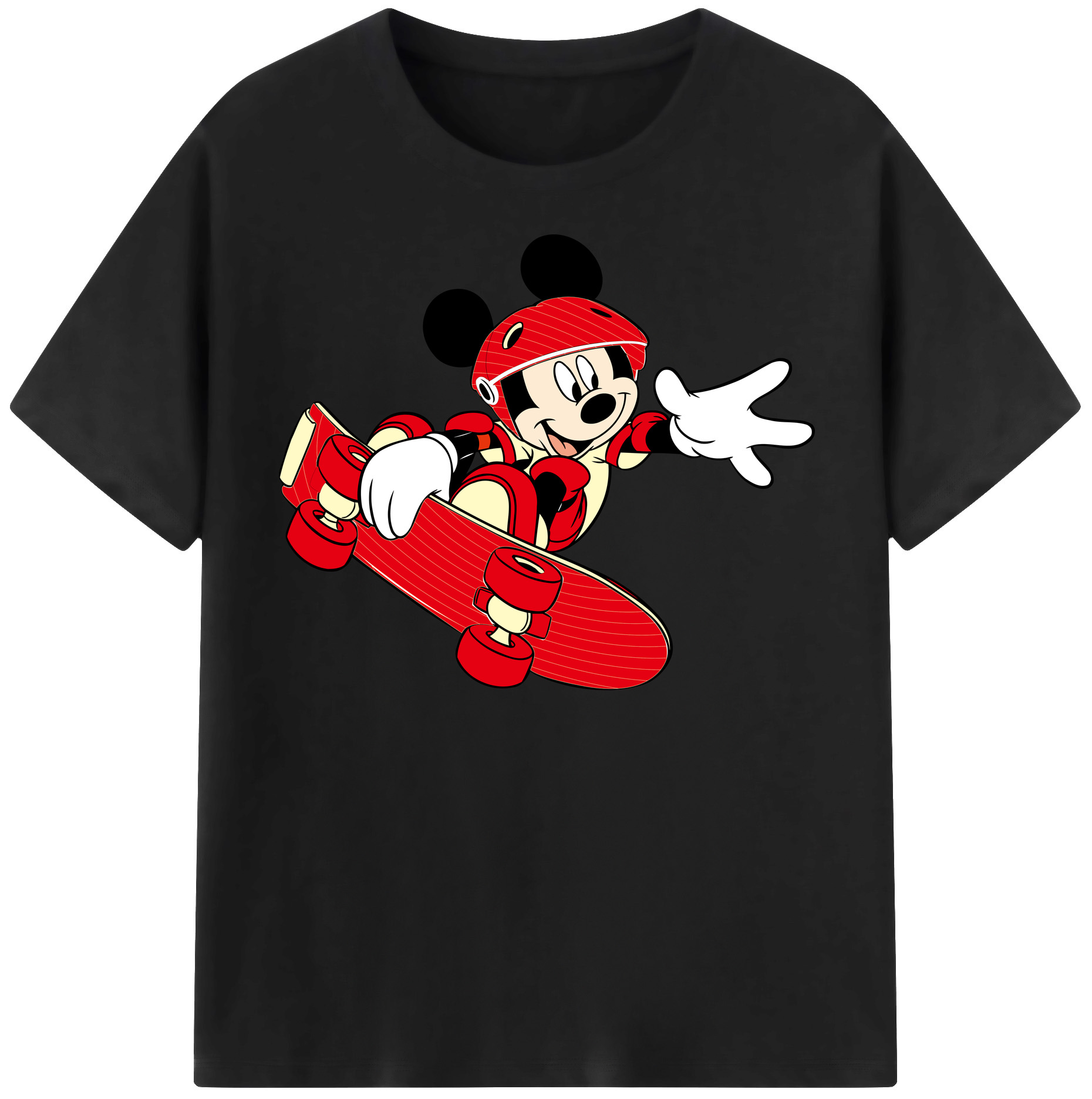 （画像用） ミッキーマウス Mickey Mouse 綿100％半袖Tシャツ（フロントプリント）