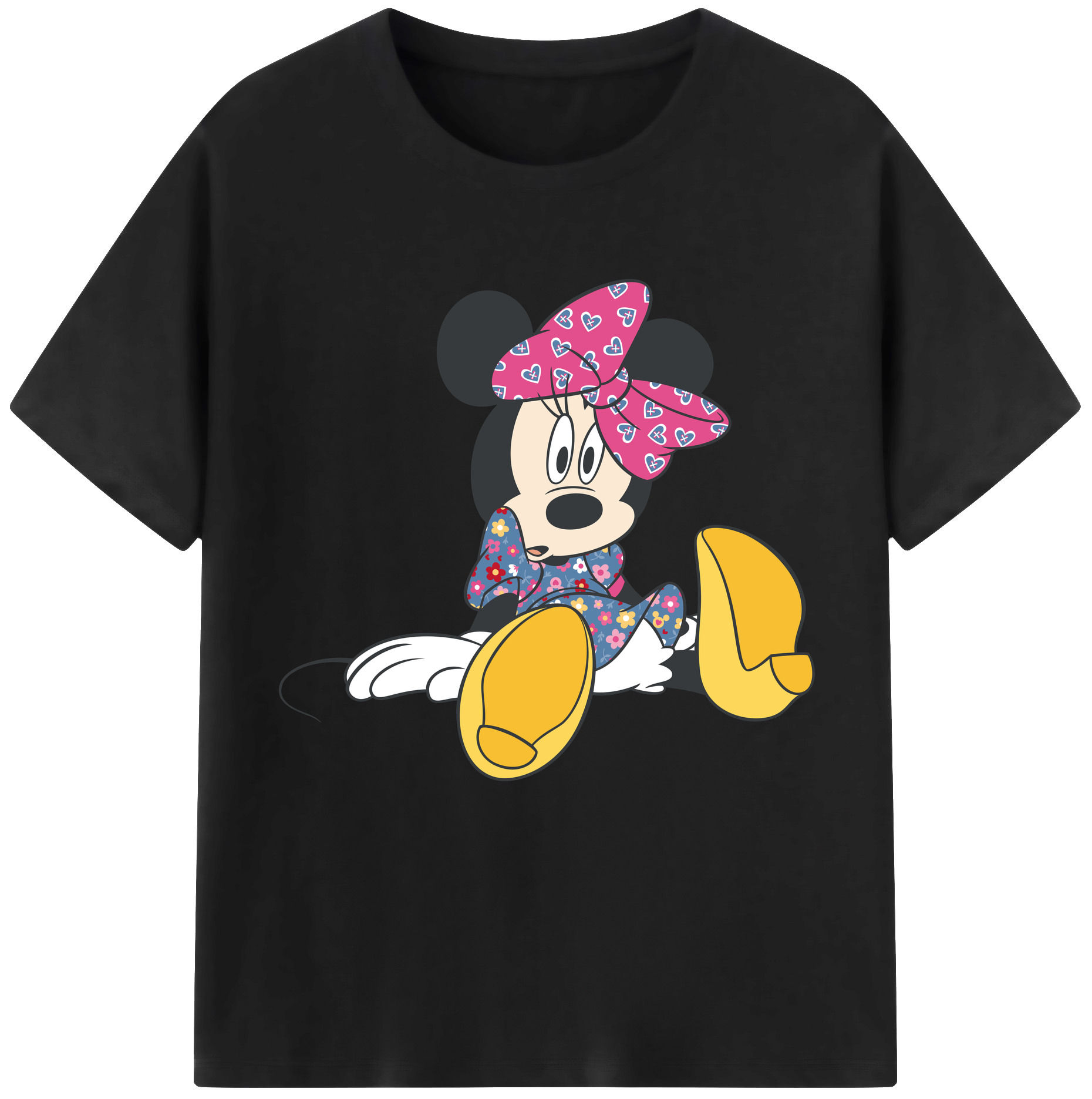 （画像用） ミッキーマウス Mickey Mouse 綿100％半袖Tシャツ（フロントプリント）