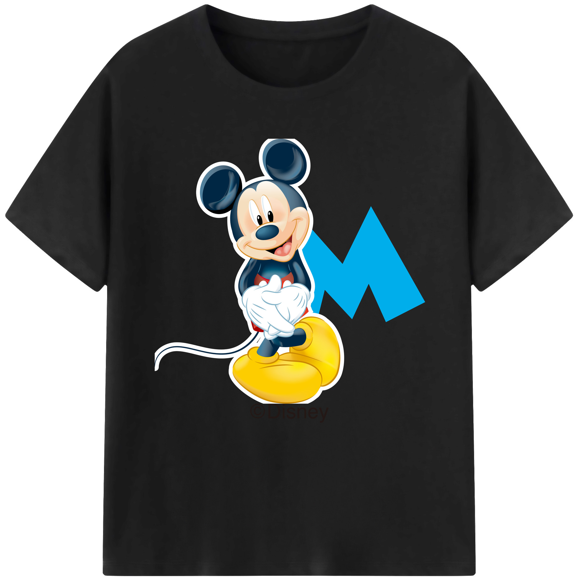 （画像用） ミッキーマウス Mickey Mouse 綿100％半袖Tシャツ（フロントプリント）