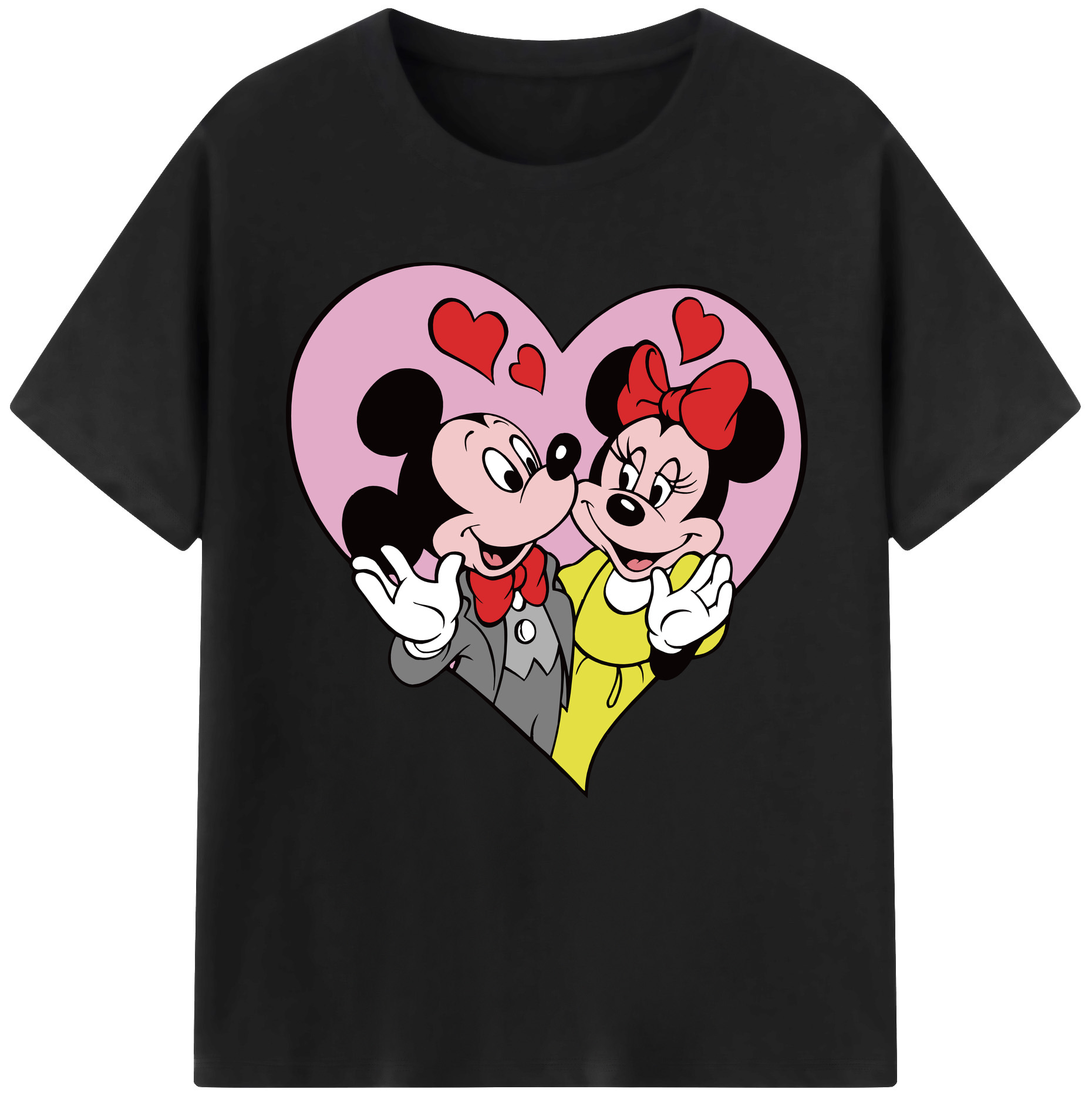 （画像用） ミッキーマウス Mickey Mouse 綿100％半袖Tシャツ（フロントプリント）