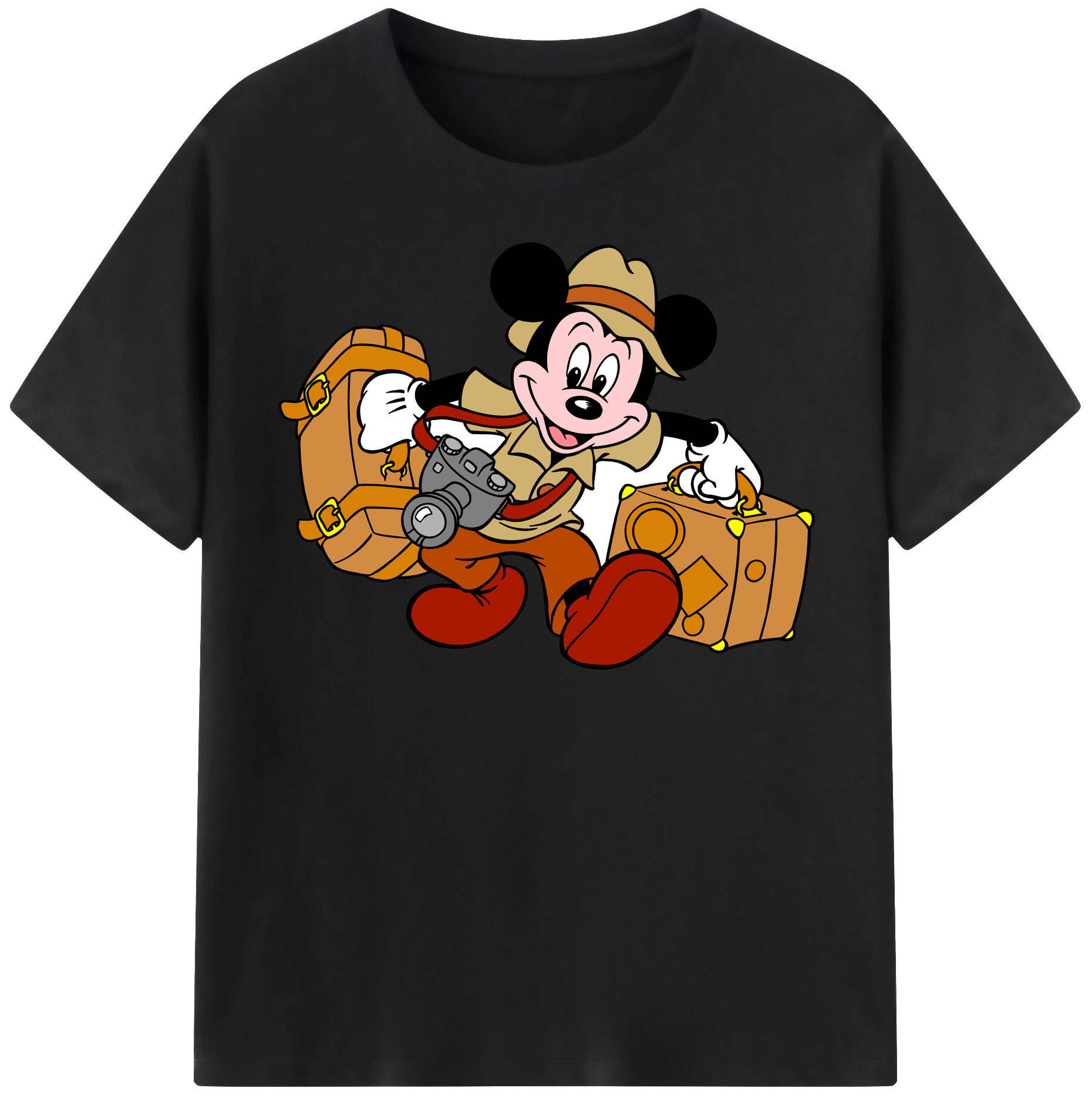 （画像用） ミッキーマウス Mickey Mouse 綿100％半袖Tシャツ（フロントプリント）