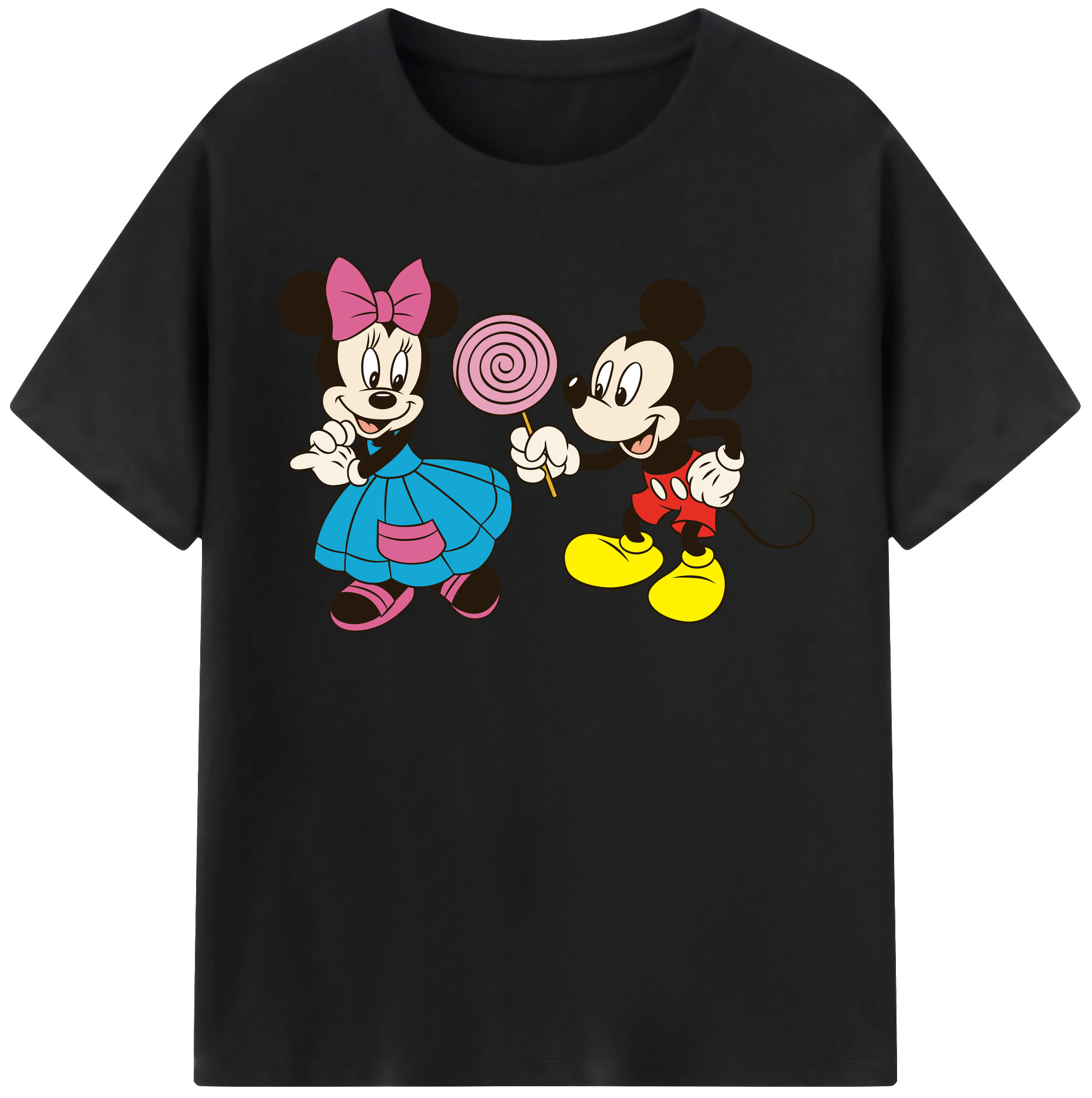 （画像用） ミッキーマウス Mickey Mouse 綿100％半袖Tシャツ（フロントプリント）