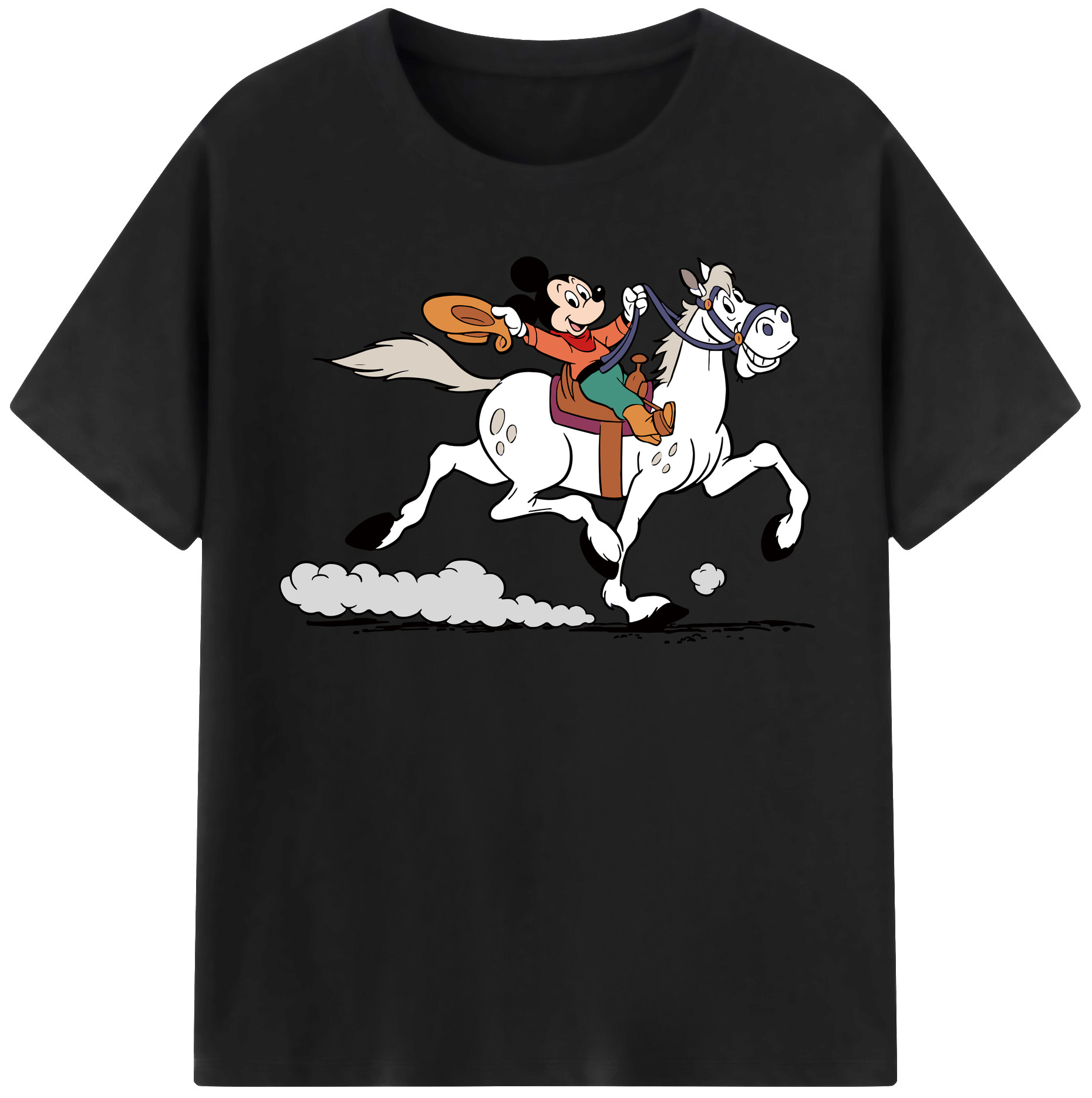 （画像用） ミッキーマウス Mickey Mouse 綿100％半袖Tシャツ（フロントプリント）