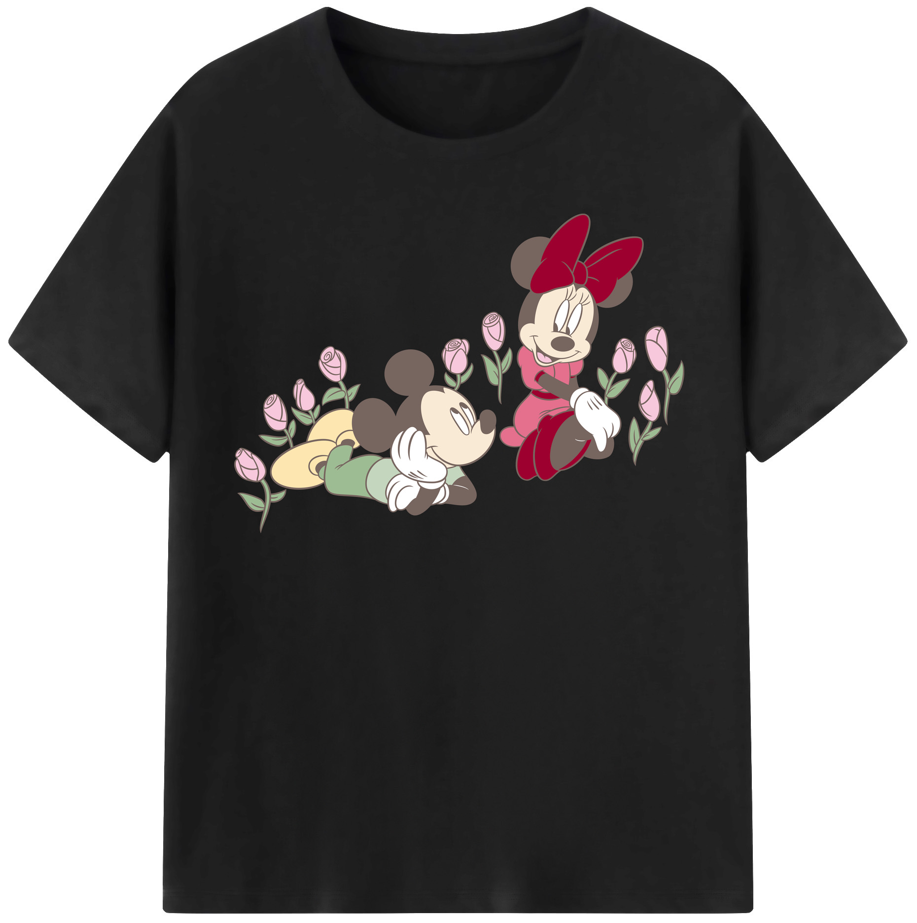 （画像用） ミッキーマウス Mickey Mouse 綿100％半袖Tシャツ（フロントプリント）