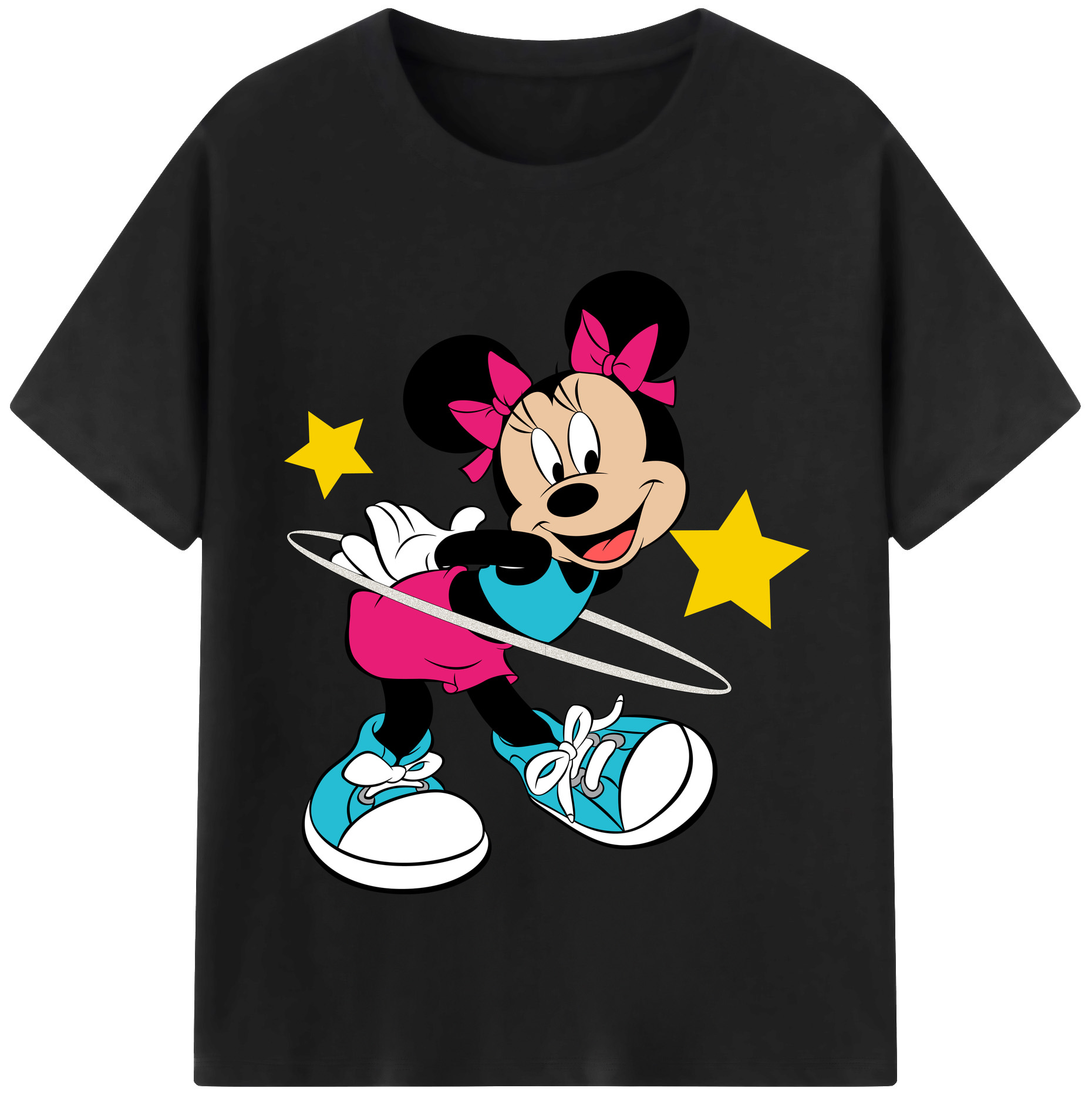 （画像用） ミッキーマウス Mickey Mouse 綿100％半袖Tシャツ（フロントプリント）