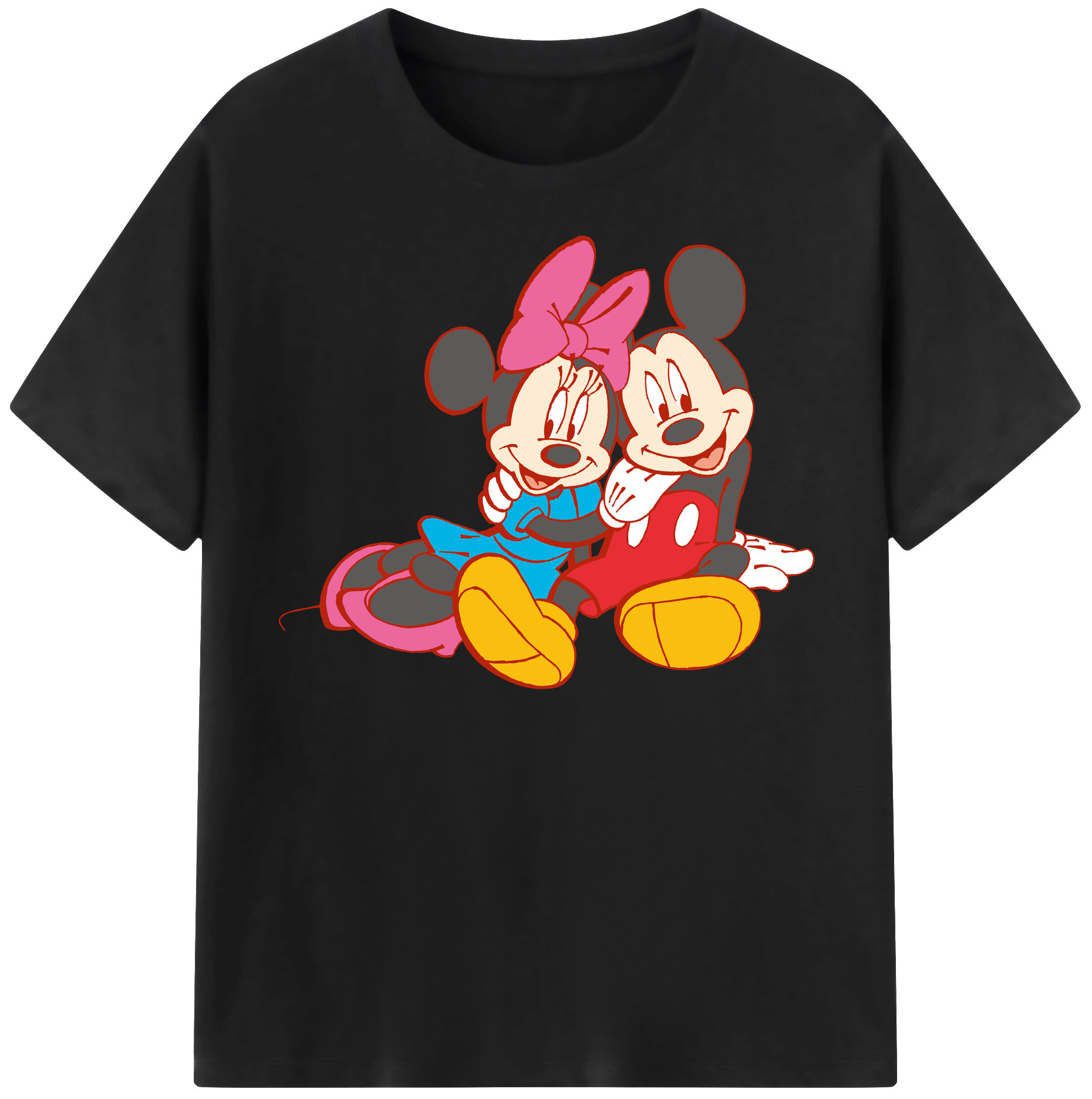 （画像用） ミッキーマウス Mickey Mouse 綿100％半袖Tシャツ（フロントプリント）