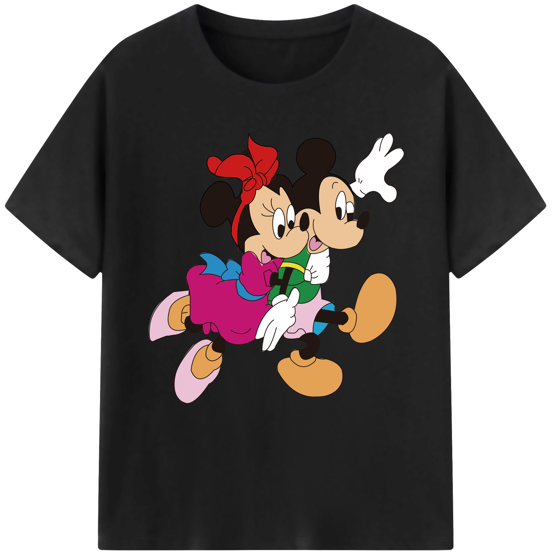 （画像用） ミッキーマウス Mickey Mouse 綿100％半袖Tシャツ（フロントプリント）