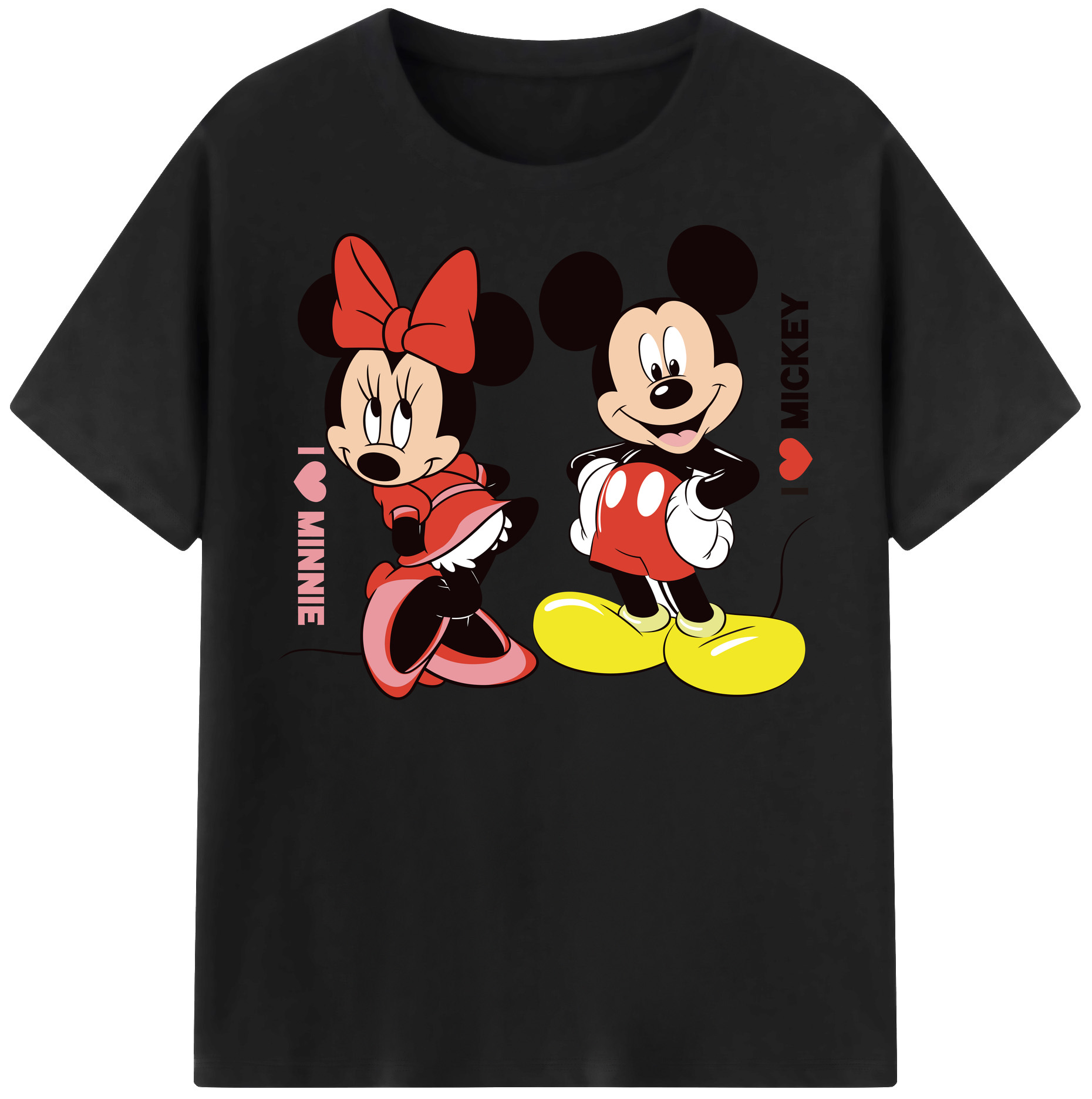 （画像用） ミッキーマウス Mickey Mouse 綿100％半袖Tシャツ（フロントプリント）