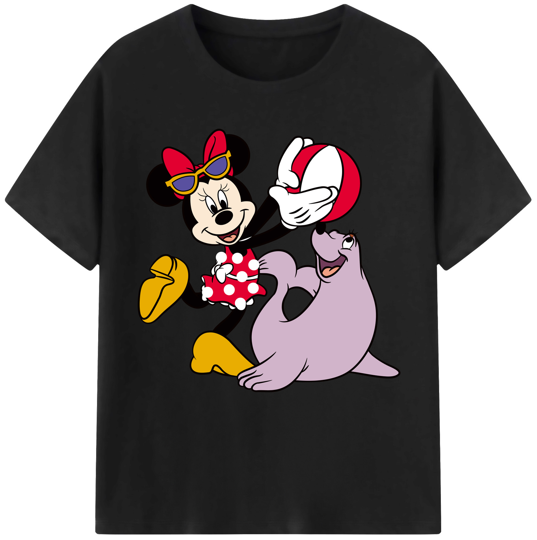 （画像用） ミッキーマウス Mickey Mouse 綿100％半袖Tシャツ（フロントプリント）