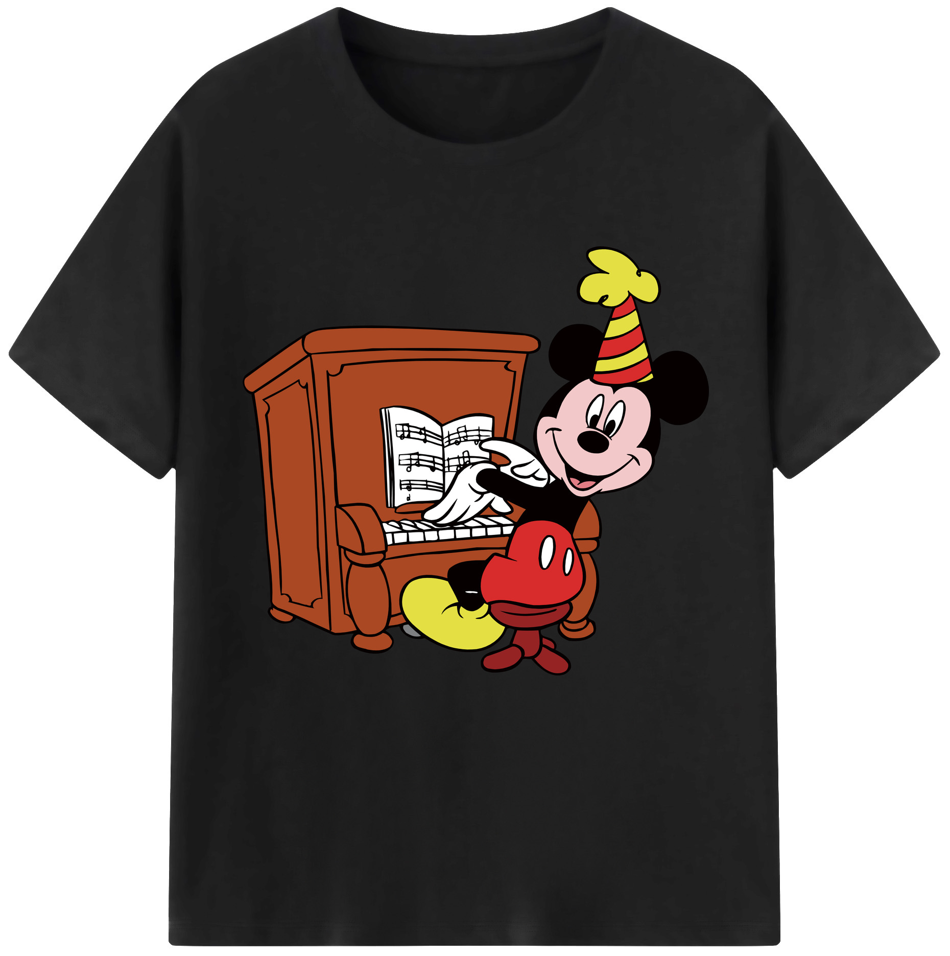 （画像用） ミッキーマウス Mickey Mouse 綿100％半袖Tシャツ（フロントプリント）