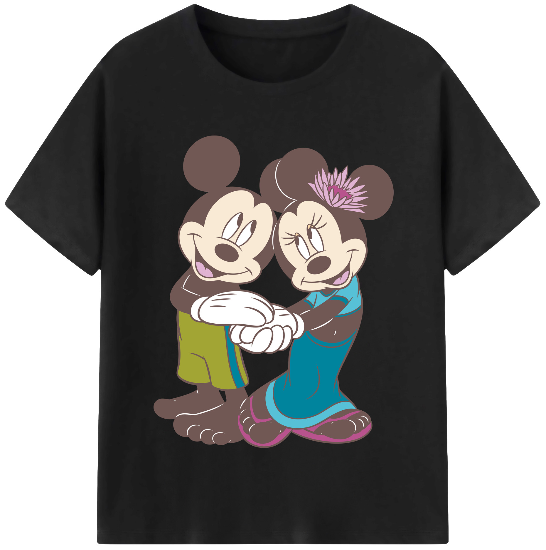 （画像用） ミッキーマウス Mickey Mouse 綿100％半袖Tシャツ（フロントプリント）