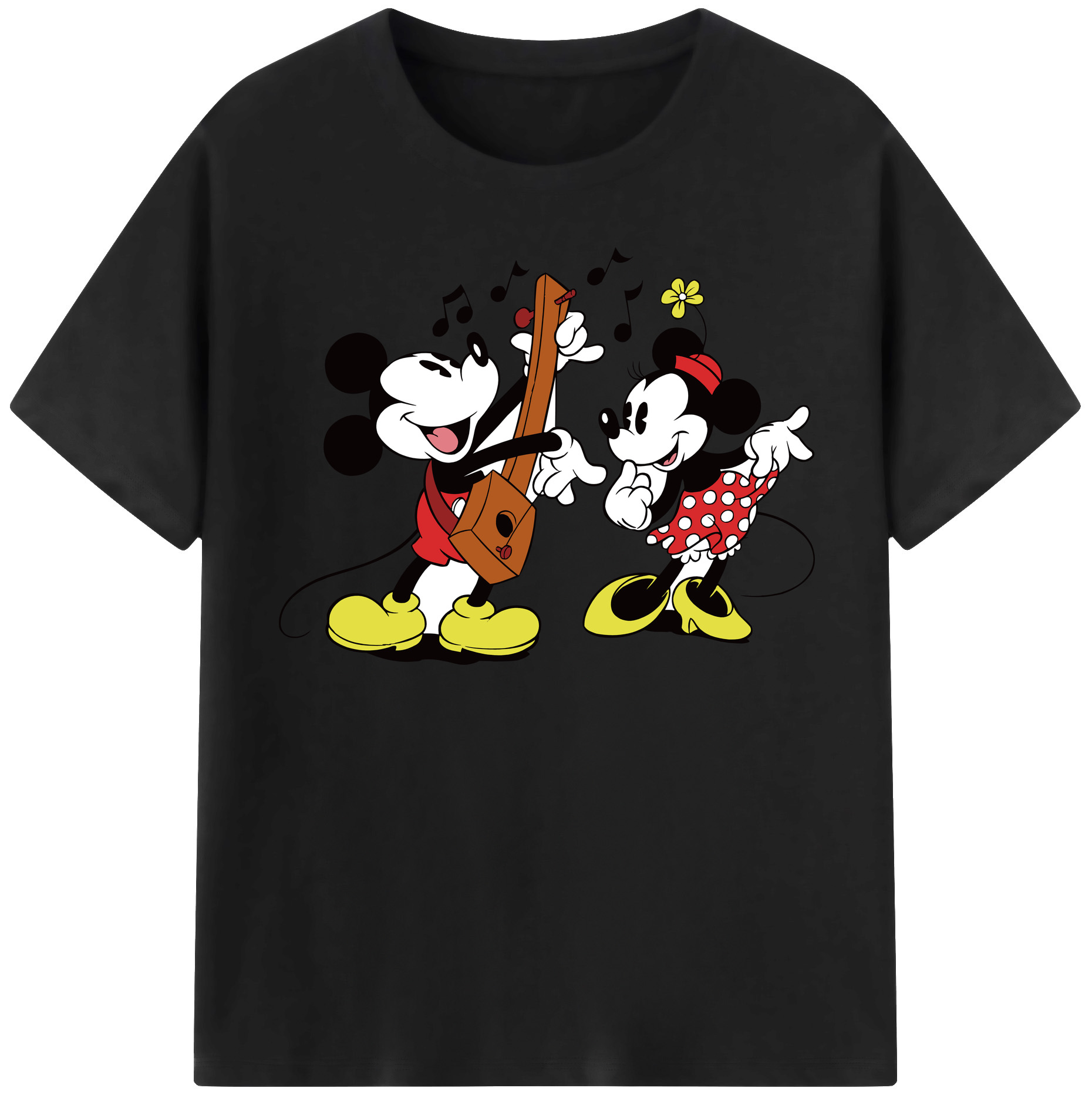 （画像用） ミッキーマウス Mickey Mouse 綿100％半袖Tシャツ（フロントプリント）