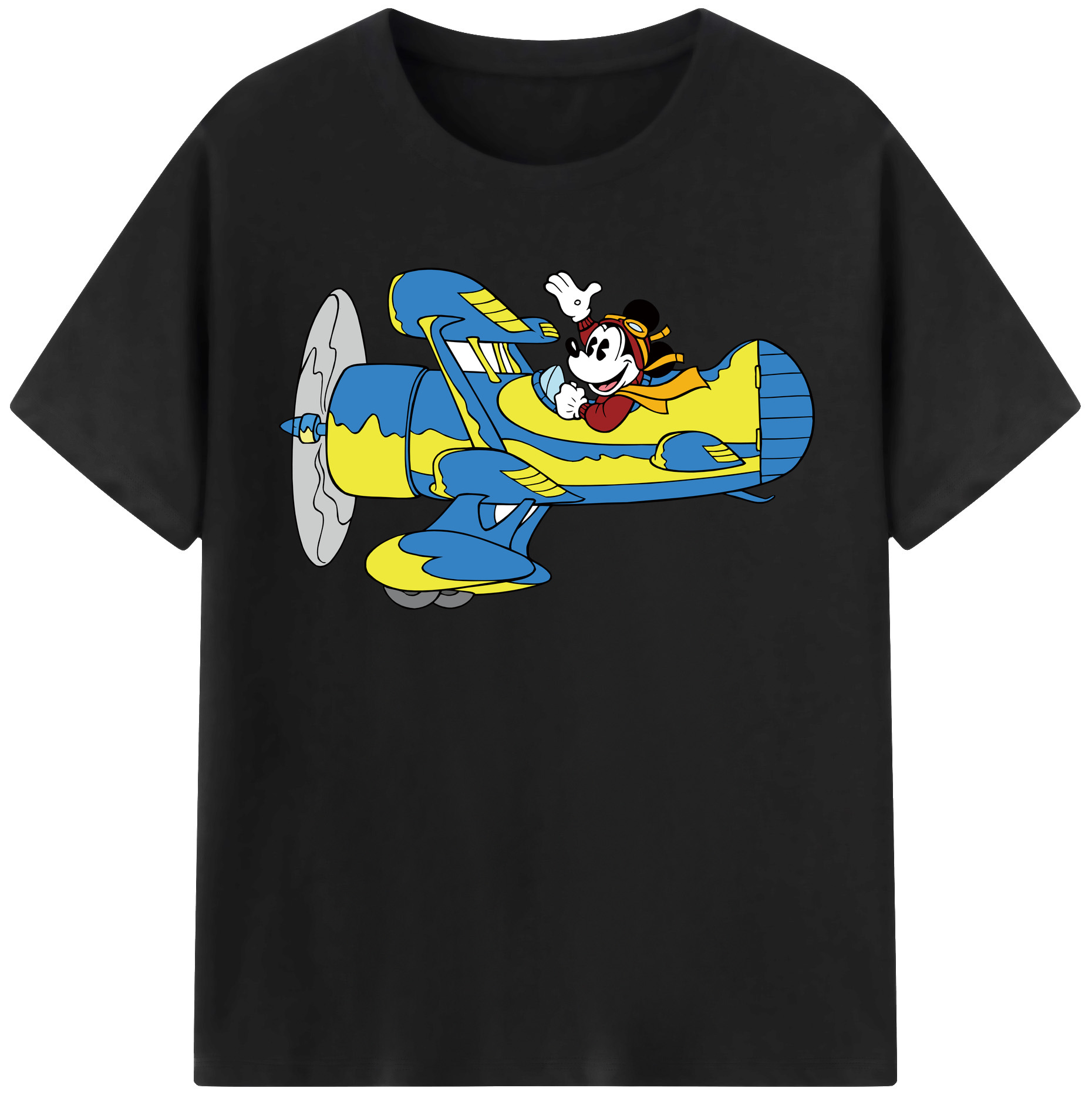 （画像用） ミッキーマウス Mickey Mouse 綿100％半袖Tシャツ（フロントプリント）