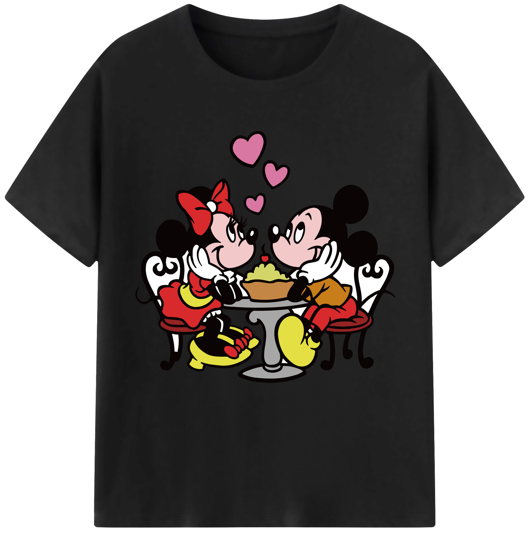 （画像用） ミッキーマウス Mickey Mouse 綿100％半袖Tシャツ（フロントプリント）