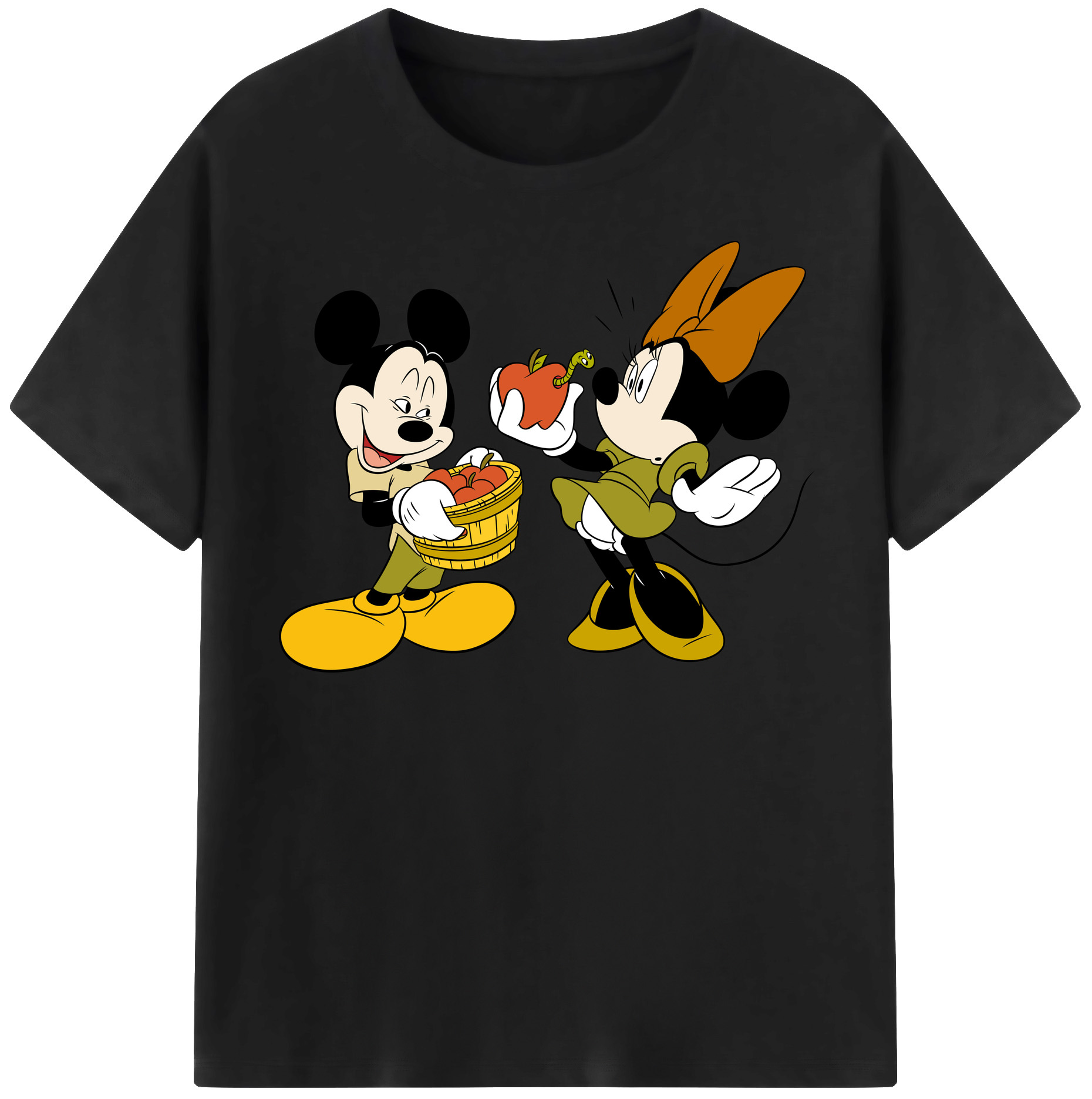 （画像用） ミッキーマウス Mickey Mouse 綿100％半袖Tシャツ（フロントプリント）