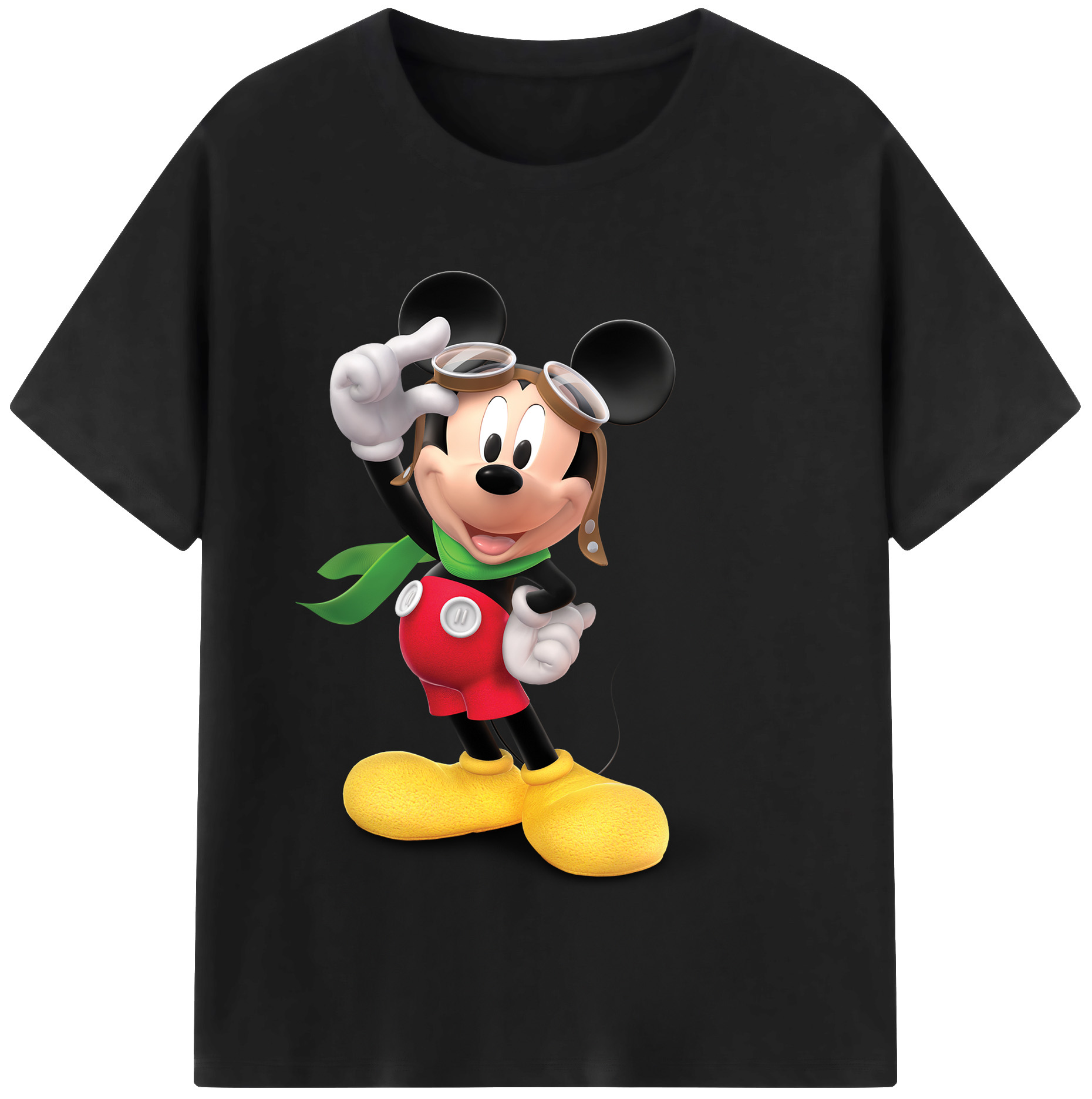 （画像用） ミッキーマウス Mickey Mouse 綿100％半袖Tシャツ（フロントプリント）