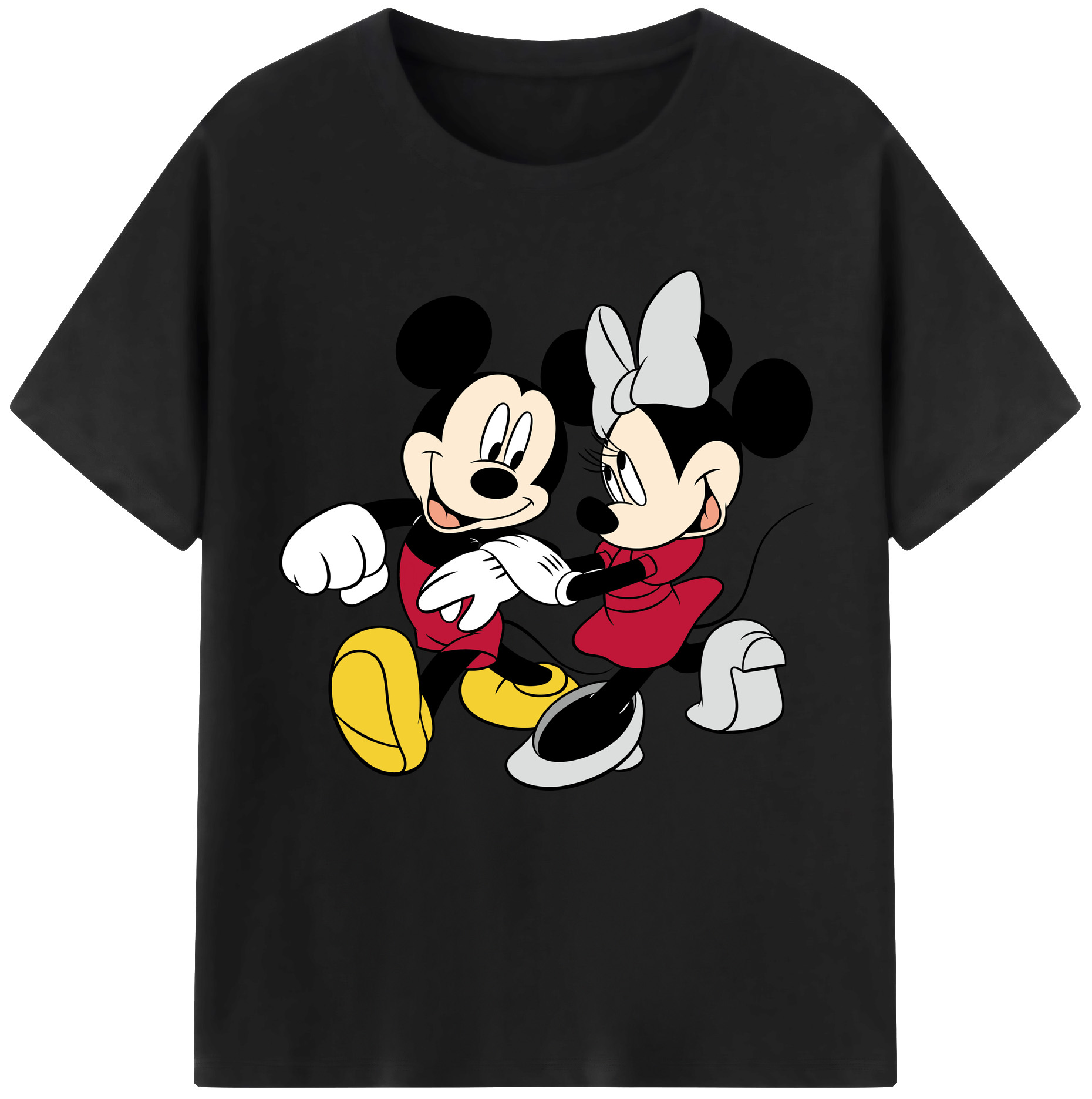 （画像用） ミッキーマウス Mickey Mouse 綿100％半袖Tシャツ（フロントプリント）