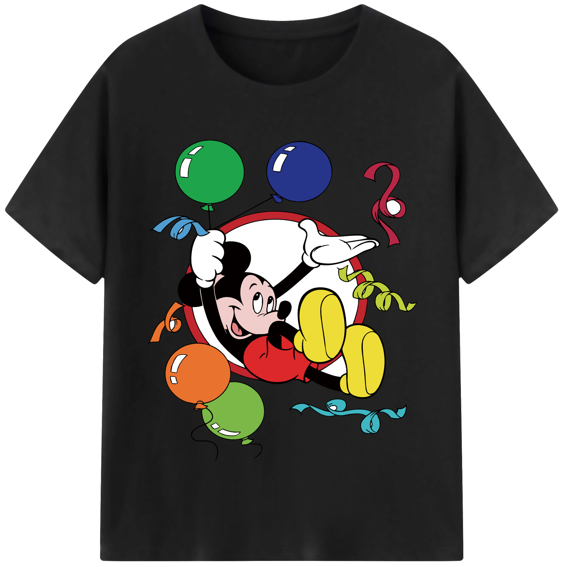 （画像用） ミッキーマウス Mickey Mouse 綿100％半袖Tシャツ（フロントプリント）