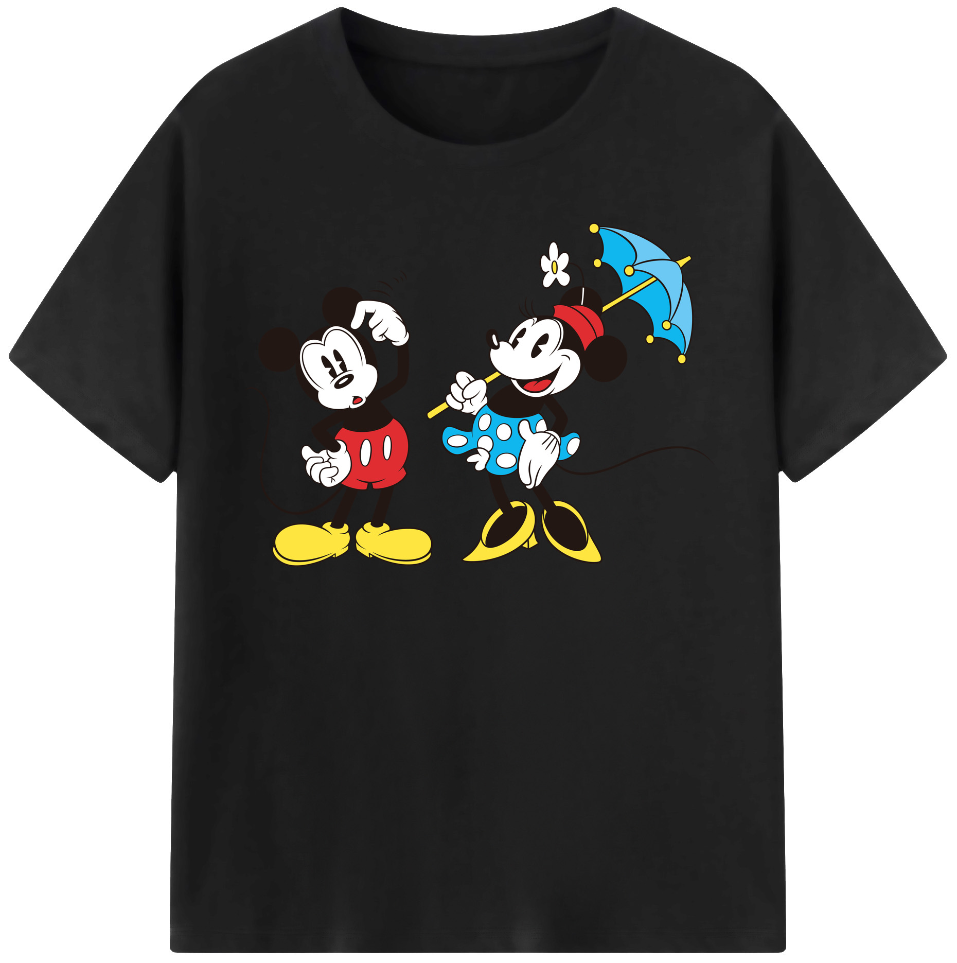 （画像用） ミッキーマウス Mickey Mouse 綿100％半袖Tシャツ（フロントプリント）