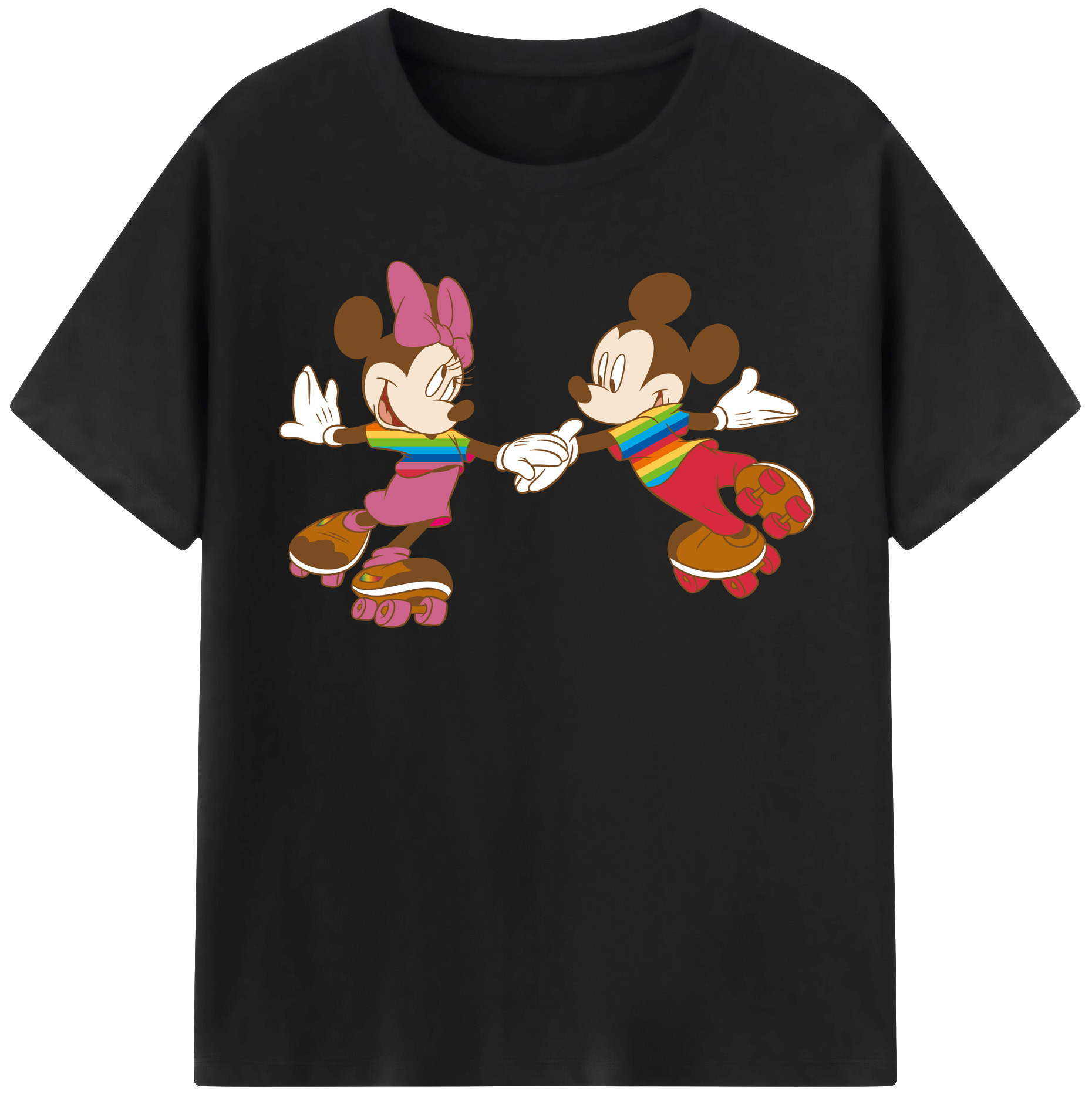 （画像用） ミッキーマウス Mickey Mouse 綿100％半袖Tシャツ（フロントプリント）