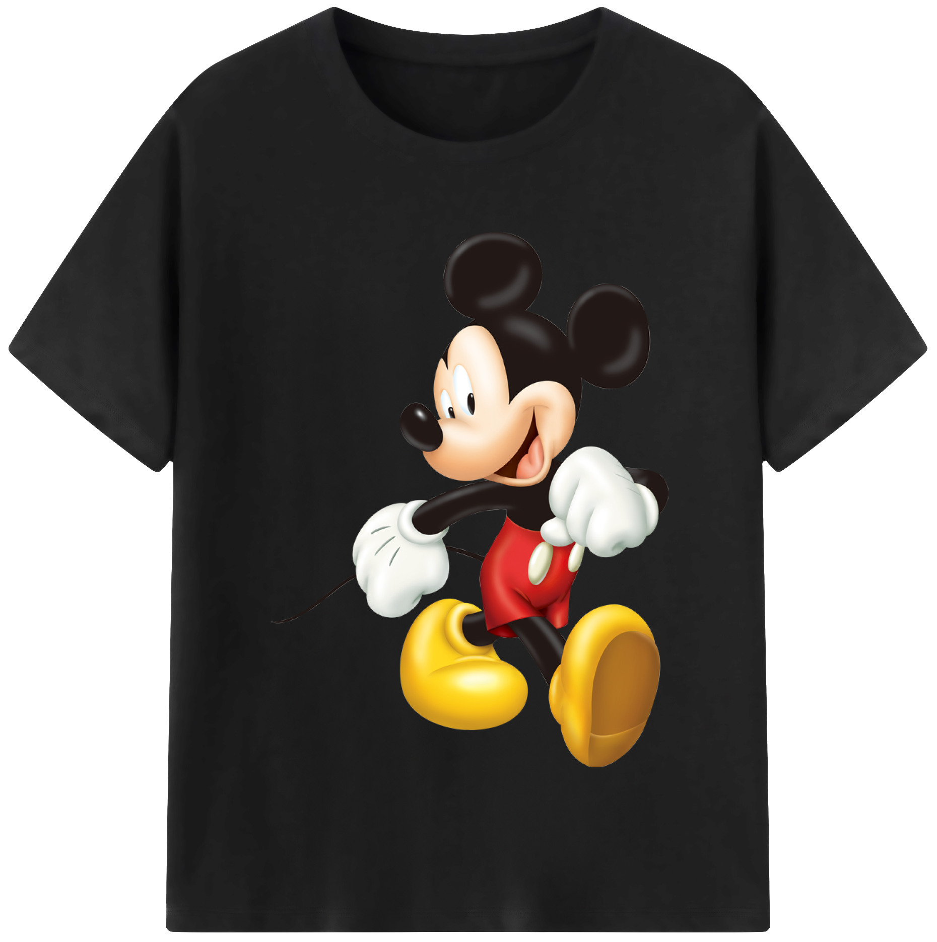 （画像用） ミッキーマウス Mickey Mouse 綿100％半袖Tシャツ（フロントプリント）