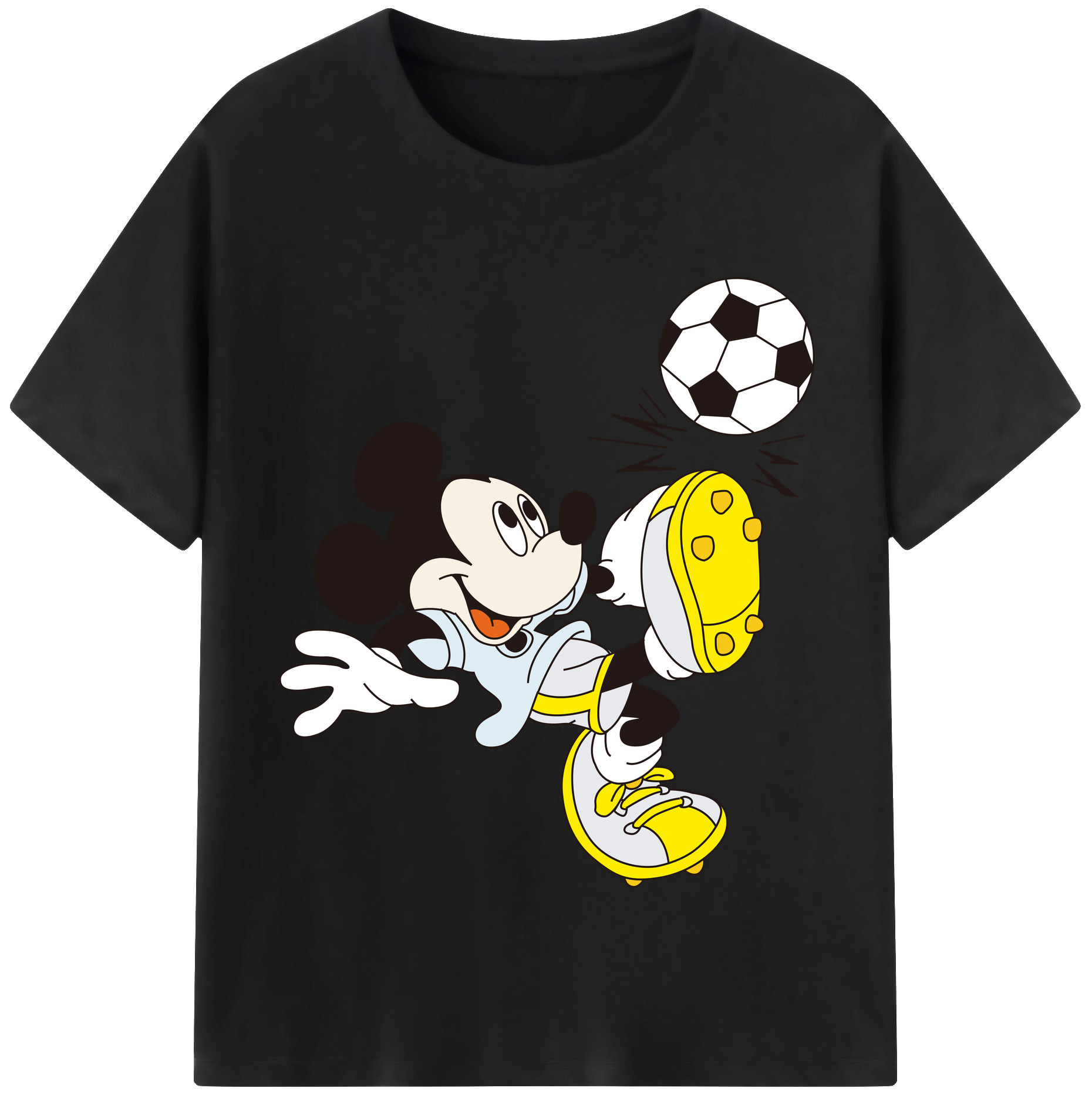 （画像用） ミッキーマウス Mickey Mouse 綿100％半袖Tシャツ（フロントプリント）