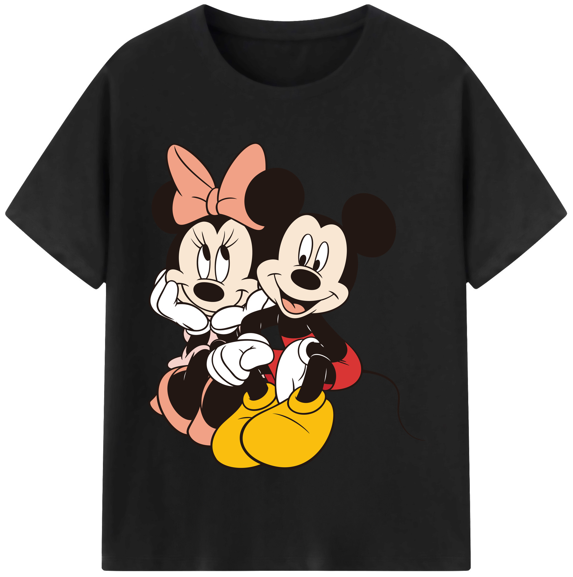 （画像用） ミッキーマウス Mickey Mouse 綿100％半袖Tシャツ（フロントプリント）