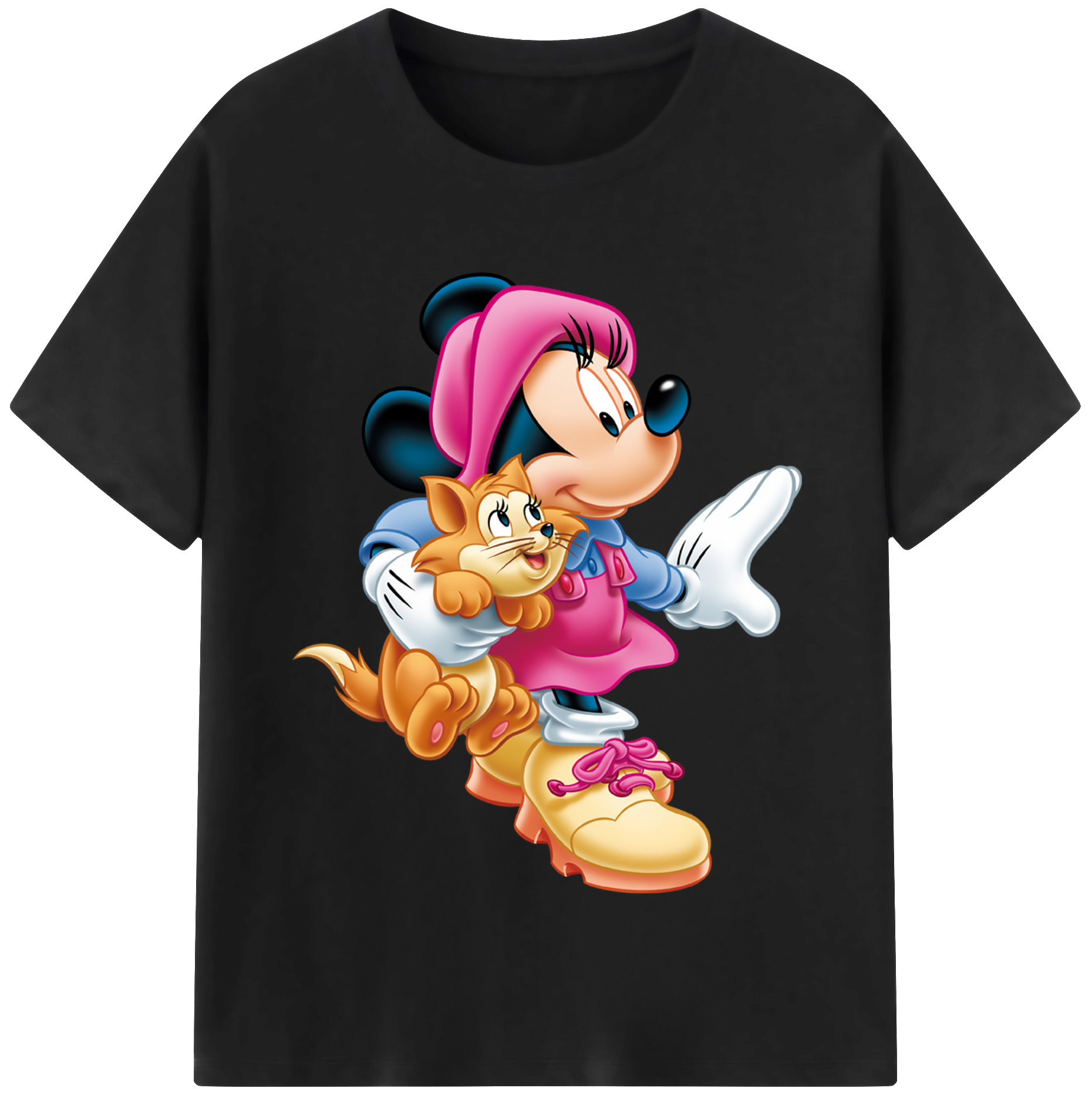 （画像用） ミッキーマウス Mickey Mouse 綿100％半袖Tシャツ（フロントプリント）