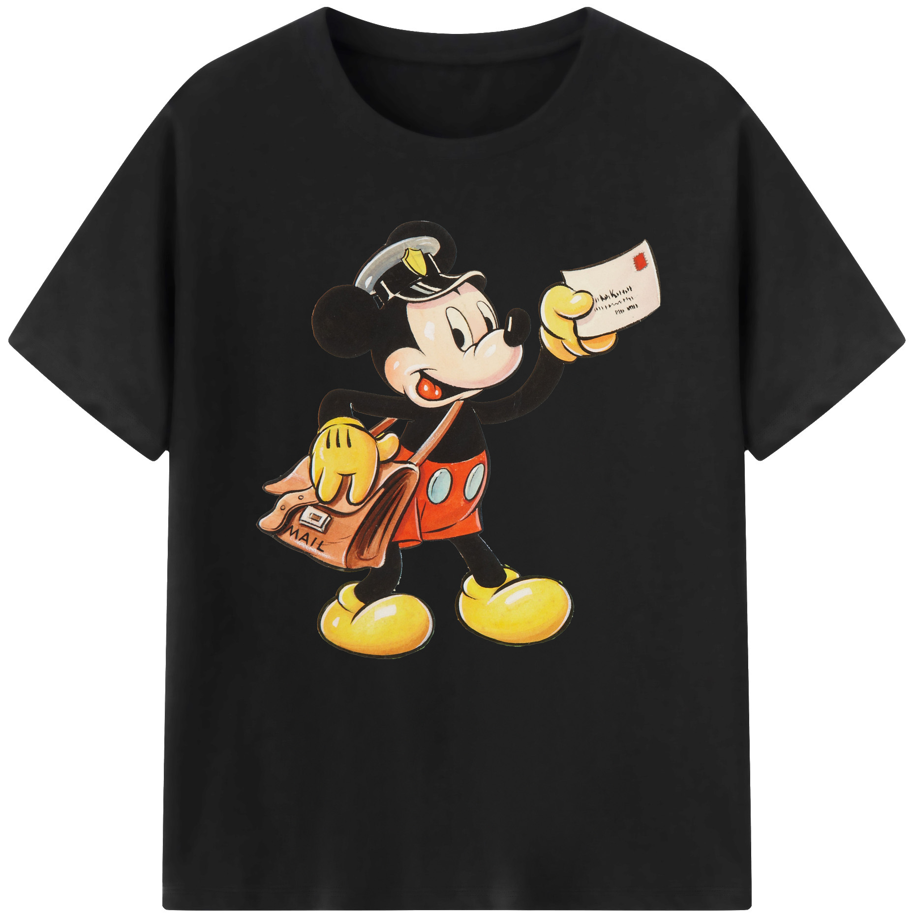 （画像用） ミッキーマウス Mickey Mouse 綿100％半袖Tシャツ（フロントプリント）