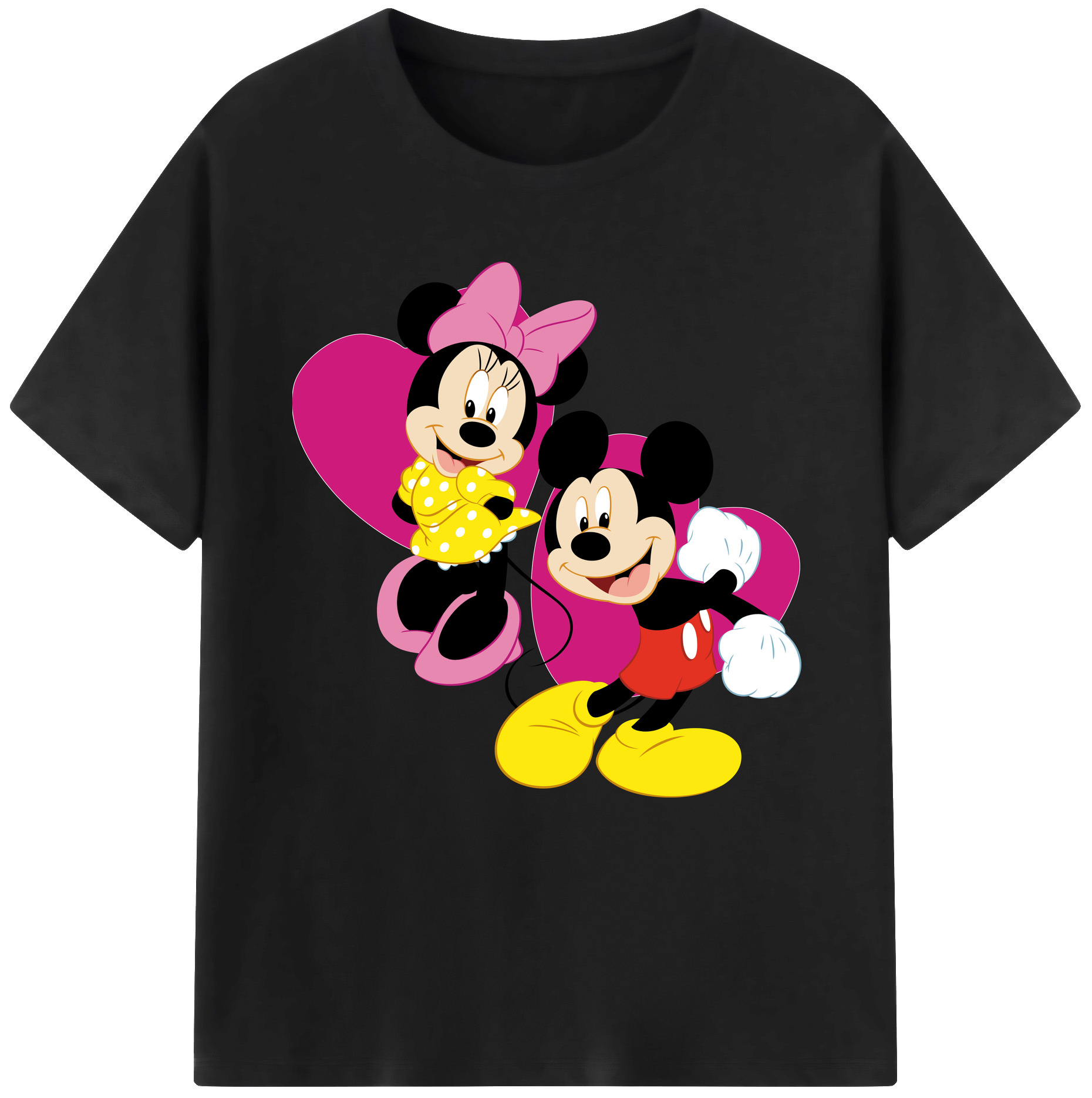 （画像用） ミッキーマウス Mickey Mouse 綿100％半袖Tシャツ（フロントプリント）
