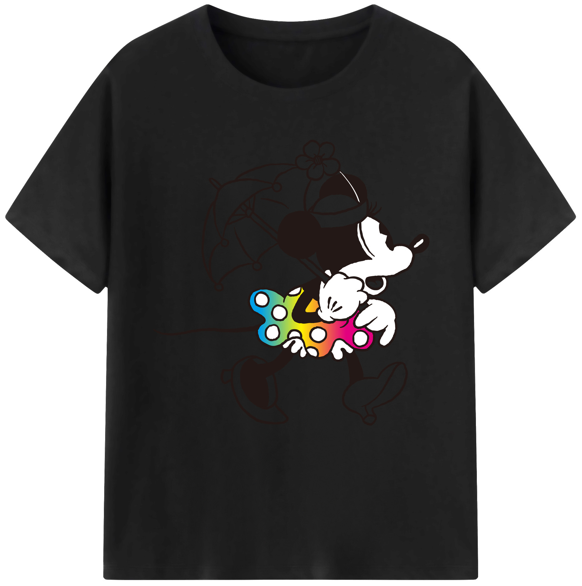 （画像用） ミッキーマウス Mickey Mouse 綿100％半袖Tシャツ（フロントプリント）