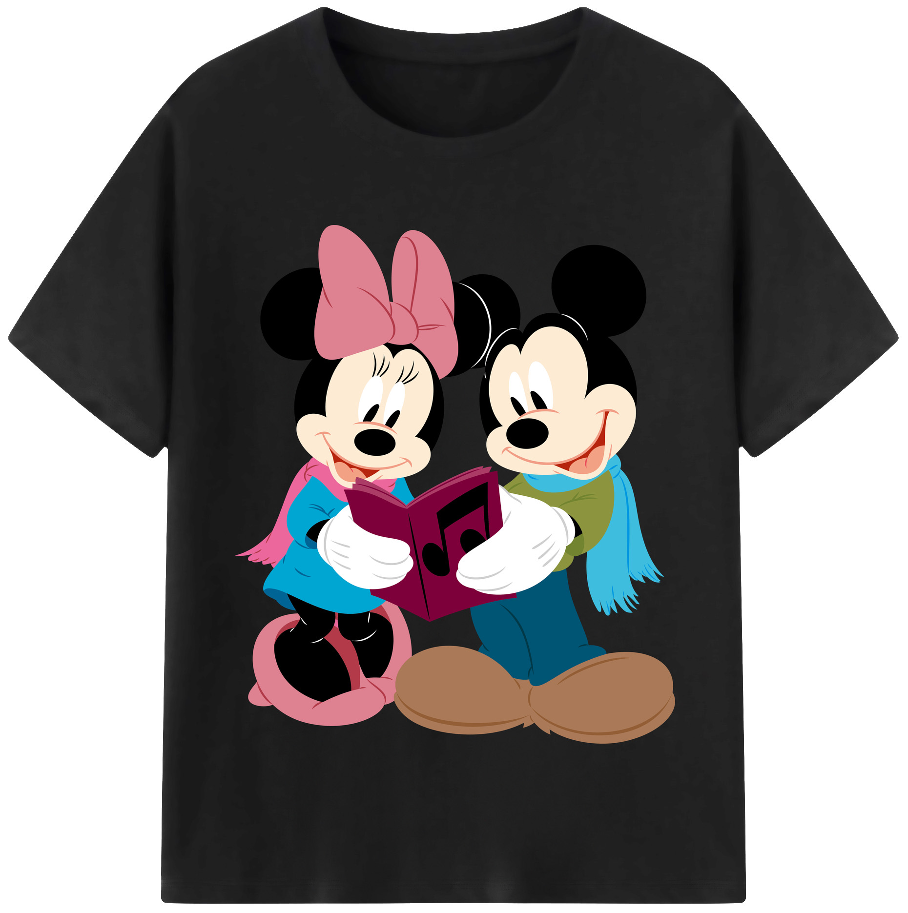 （画像用） ミッキーマウス Mickey Mouse 綿100％半袖Tシャツ（フロントプリント）
