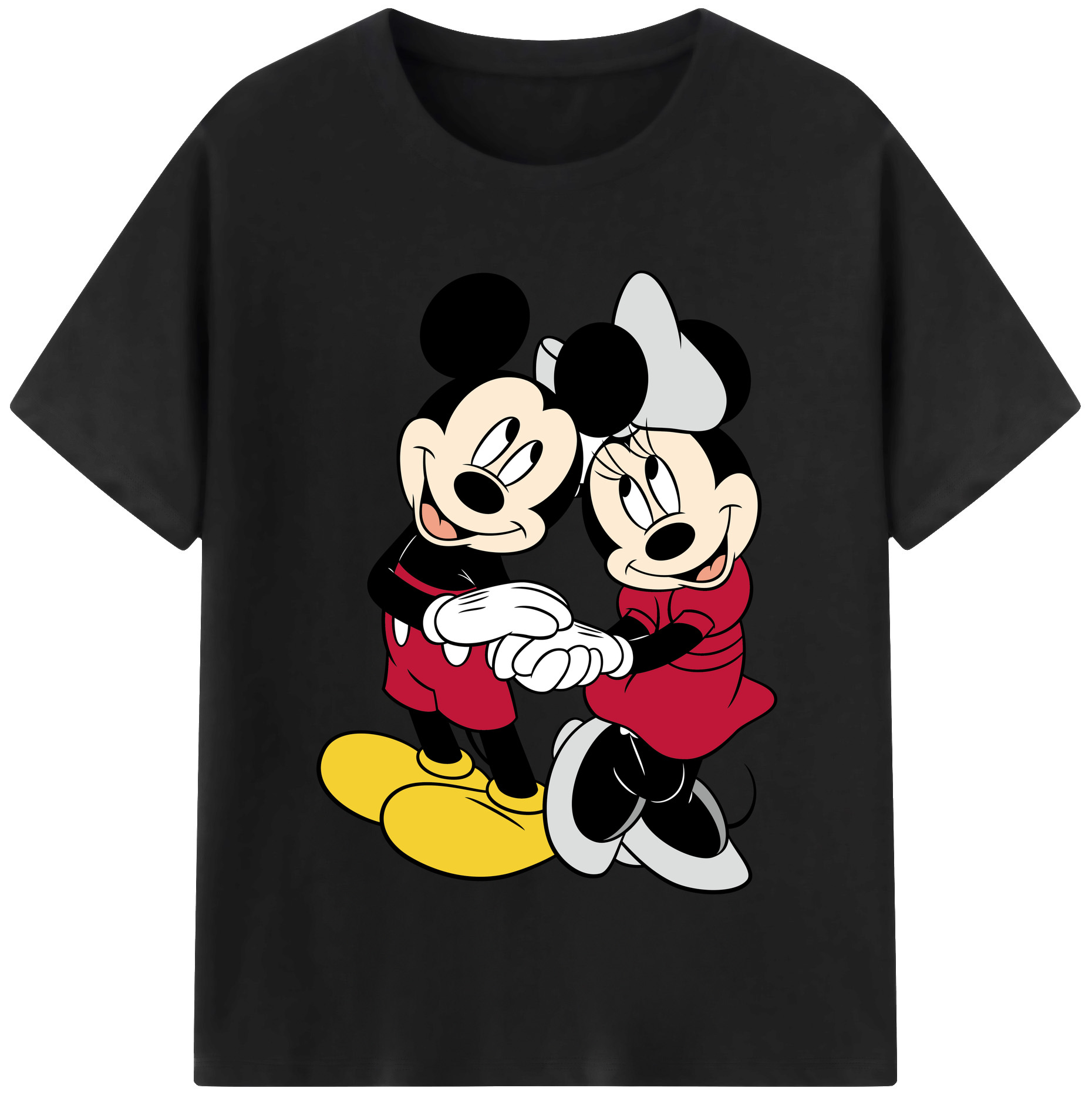 （画像用） ミッキーマウス Mickey Mouse 綿100％半袖Tシャツ（フロントプリント）