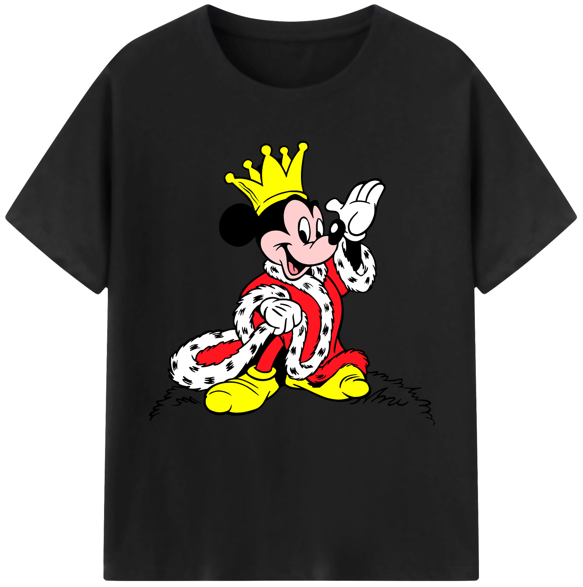 （画像用） ミッキーマウス Mickey Mouse 綿100％半袖Tシャツ（フロントプリント）