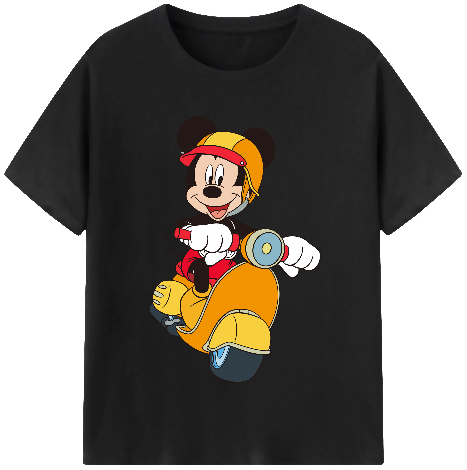 （画像用） ミッキーマウス Mickey Mouse 綿100％半袖Tシャツ（フロントプリント）