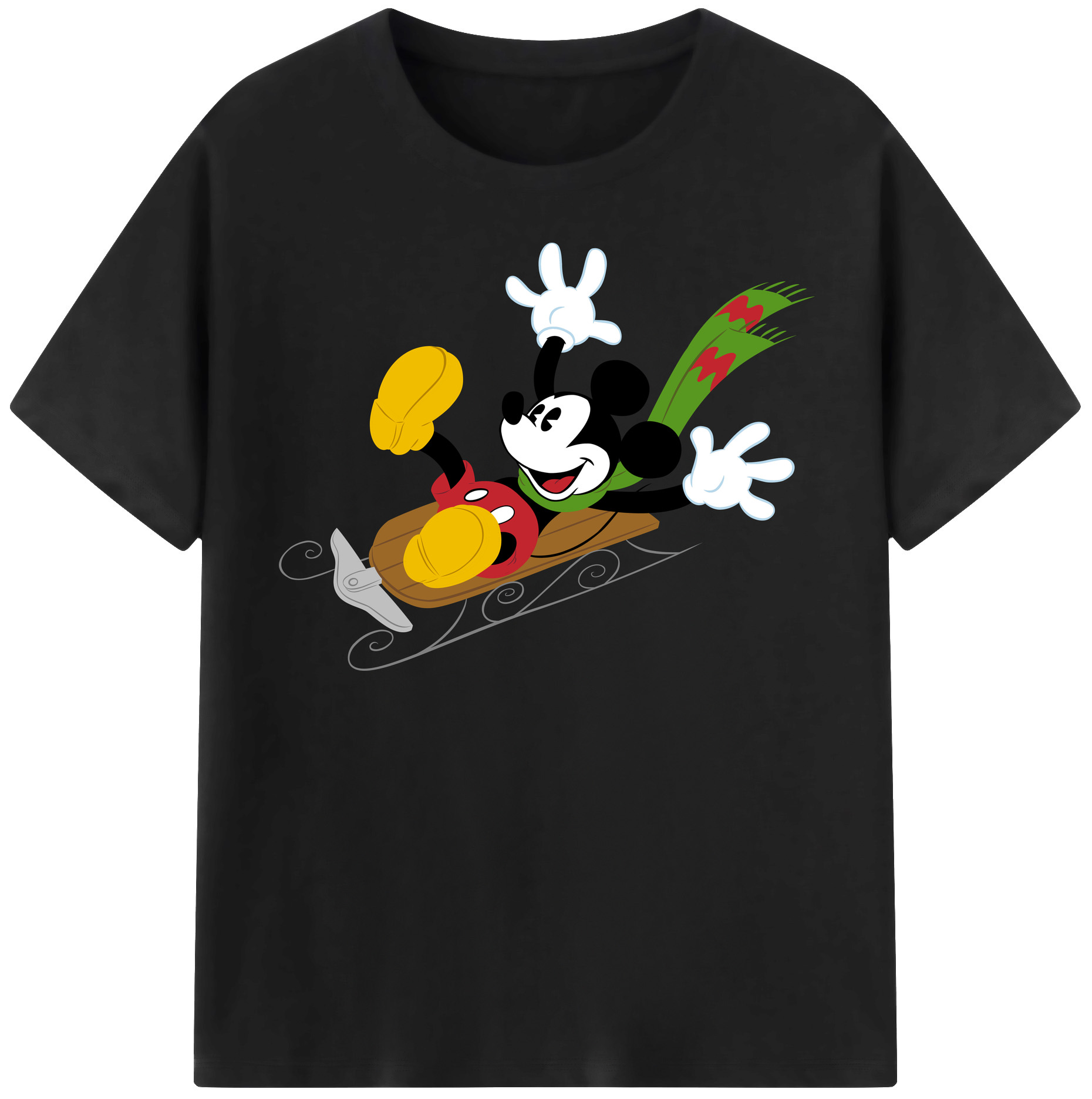 （画像用） ミッキーマウス Mickey Mouse 綿100％半袖Tシャツ（フロントプリント）