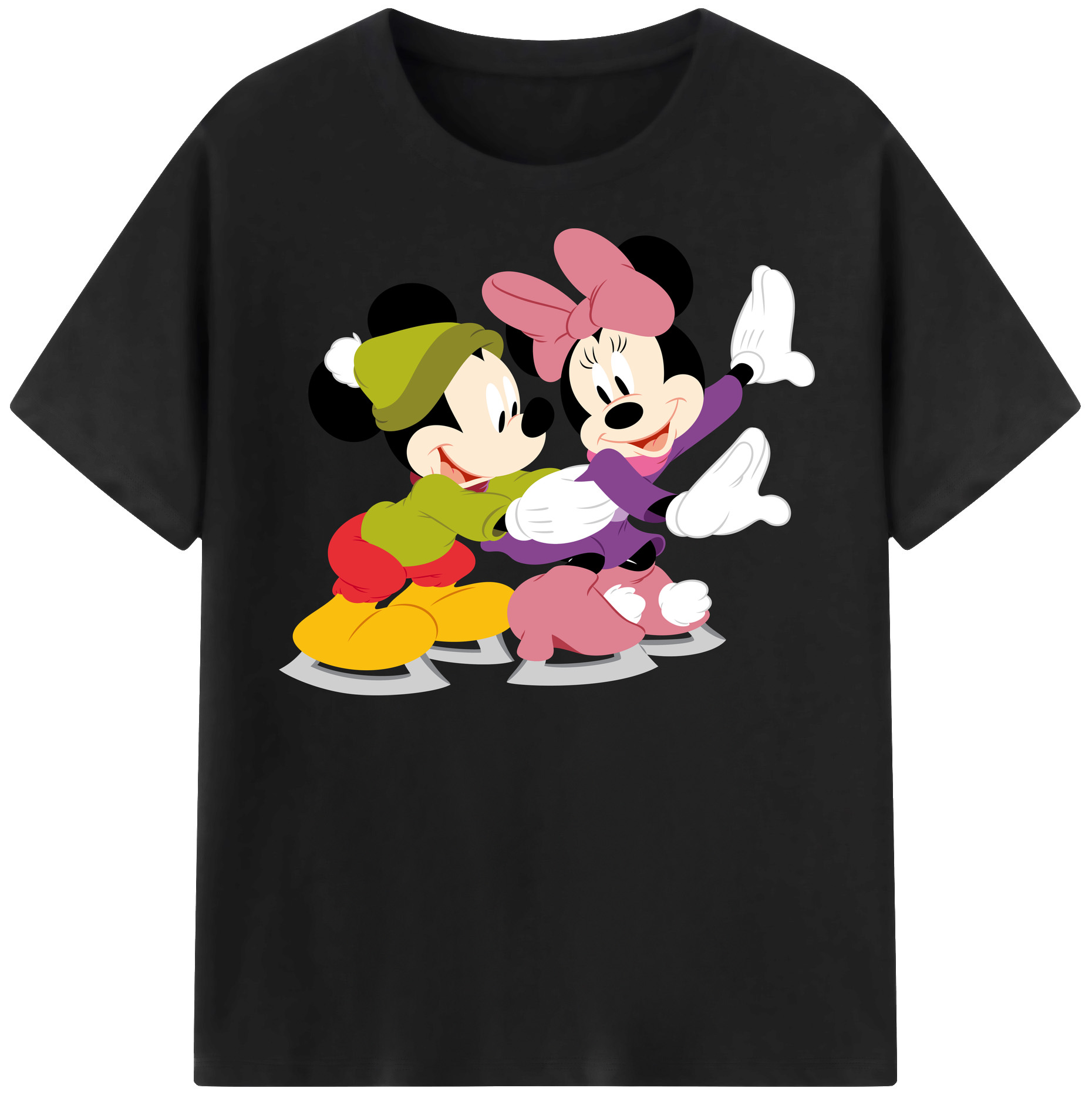（画像用） ミッキーマウス Mickey Mouse 綿100％半袖Tシャツ（フロントプリント）