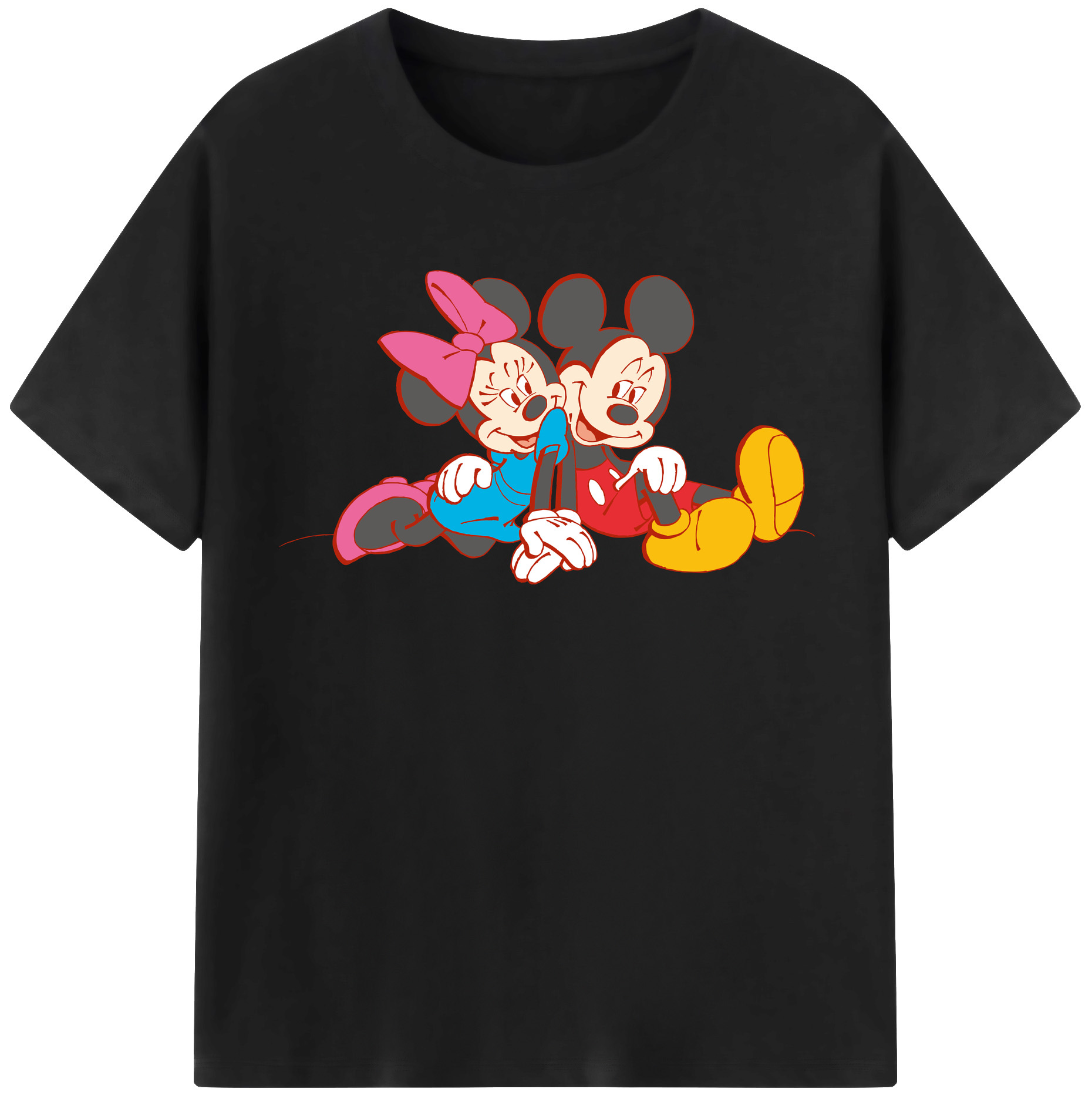 （画像用） ミッキーマウス Mickey Mouse 綿100％半袖Tシャツ（フロントプリント）
