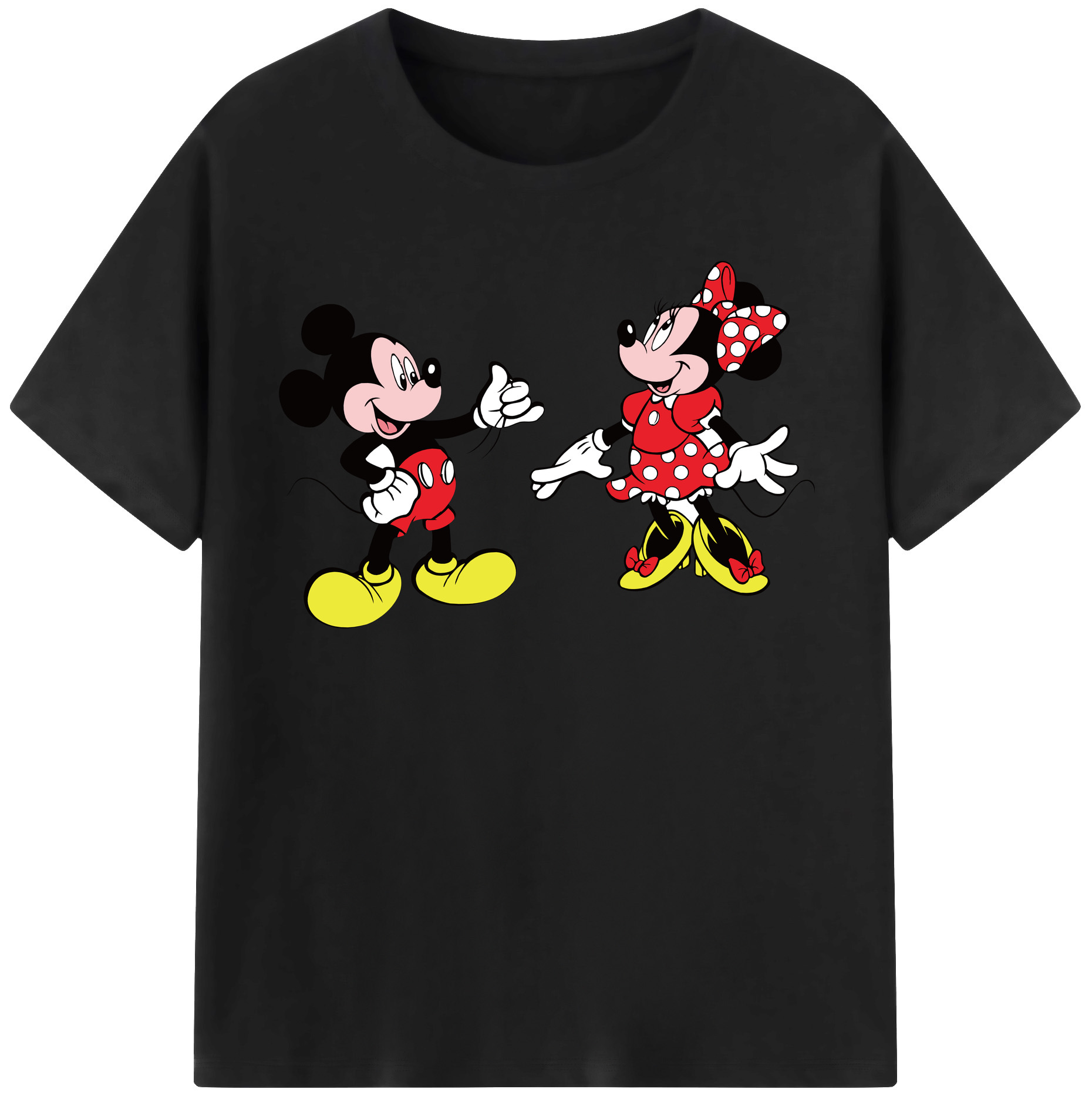 （画像用） ミッキーマウス Mickey Mouse 綿100％半袖Tシャツ（フロントプリント）
