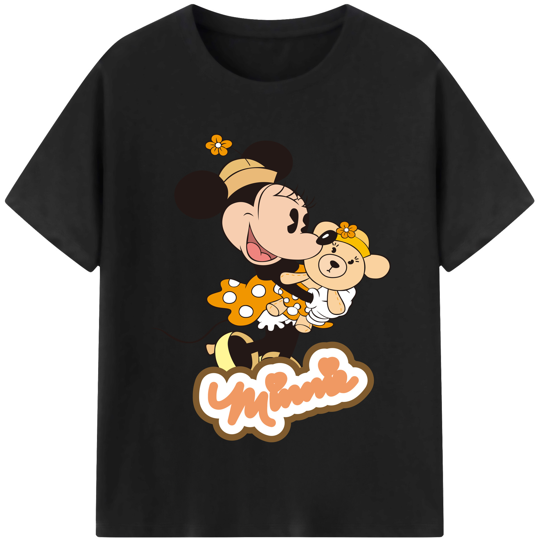 （画像用） ミッキーマウス Mickey Mouse 綿100％半袖Tシャツ（フロントプリント）