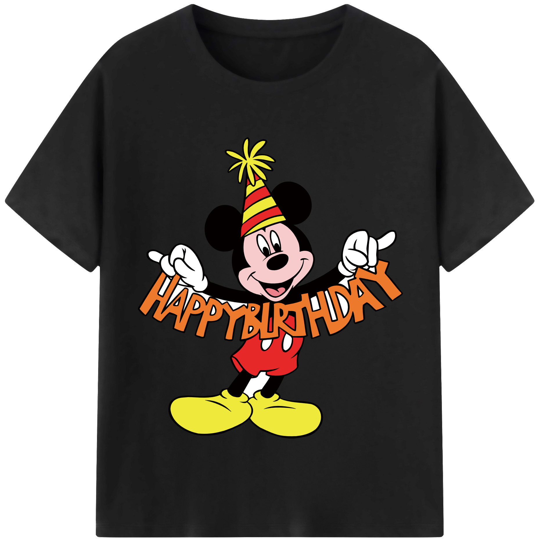 （画像用） ミッキーマウス Mickey Mouse 綿100％半袖Tシャツ（フロントプリント）