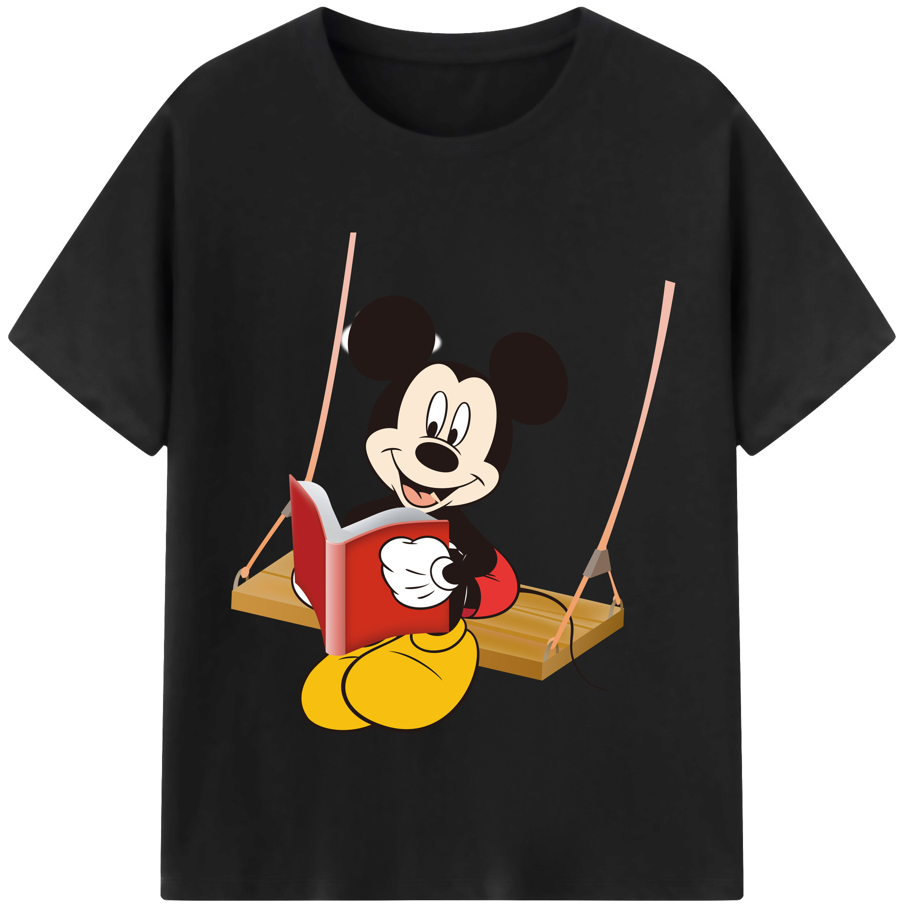 （画像用） ミッキーマウス Mickey Mouse 綿100％半袖Tシャツ（フロントプリント）