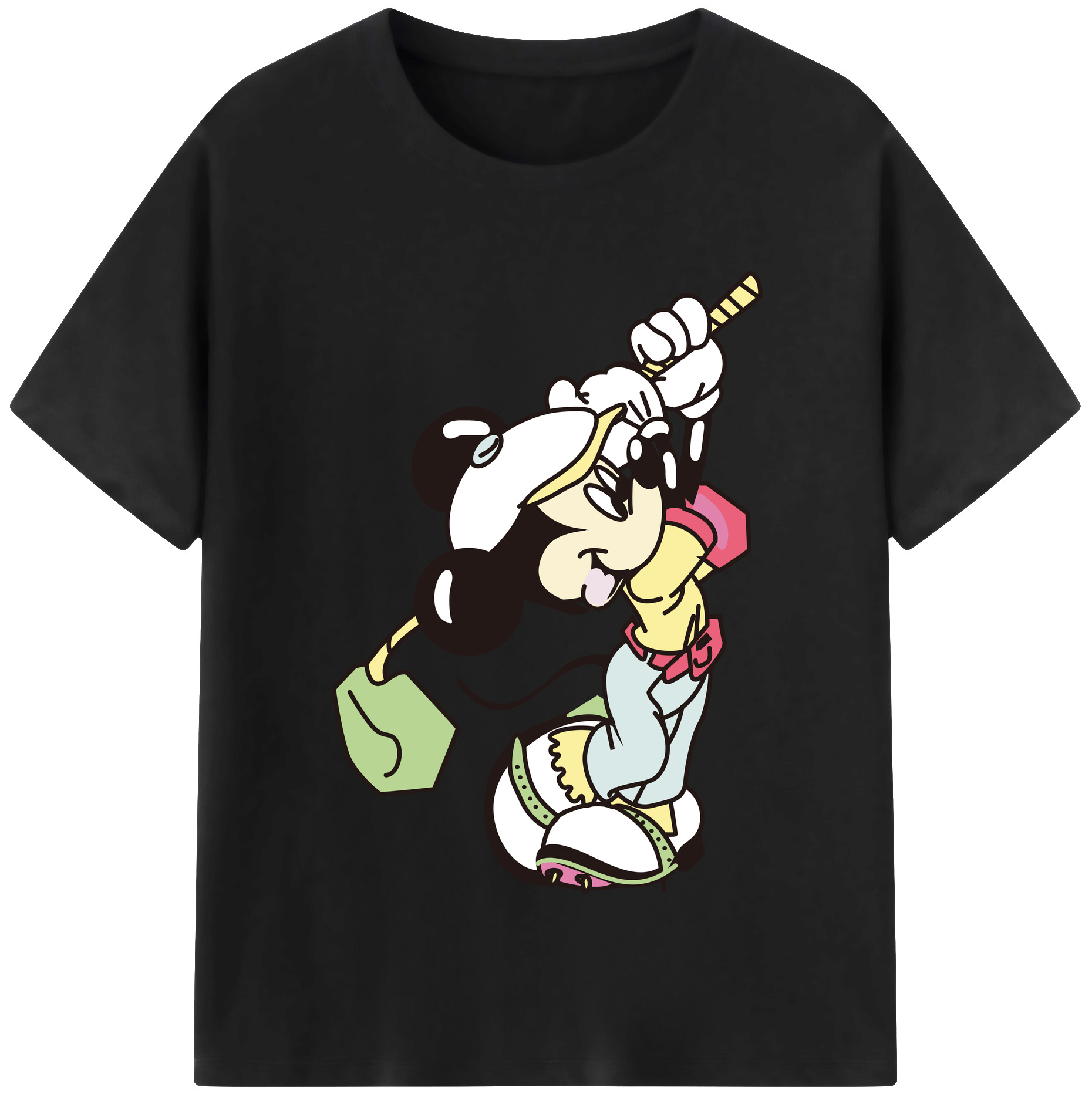 （画像用） ミッキーマウス Mickey Mouse 綿100％半袖Tシャツ（フロントプリント）