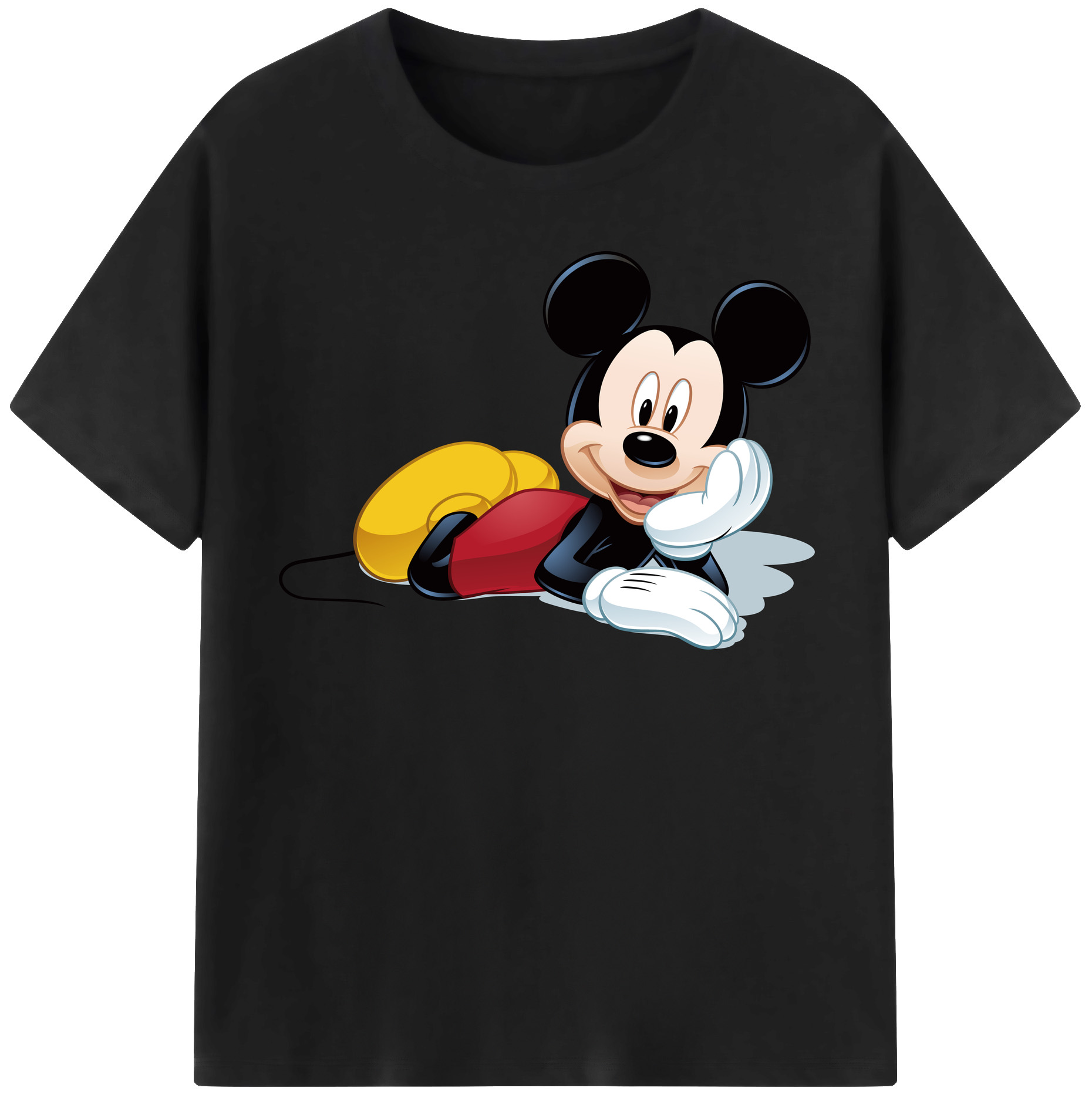 （画像用） ミッキーマウス Mickey Mouse 綿100％半袖Tシャツ（フロントプリント）