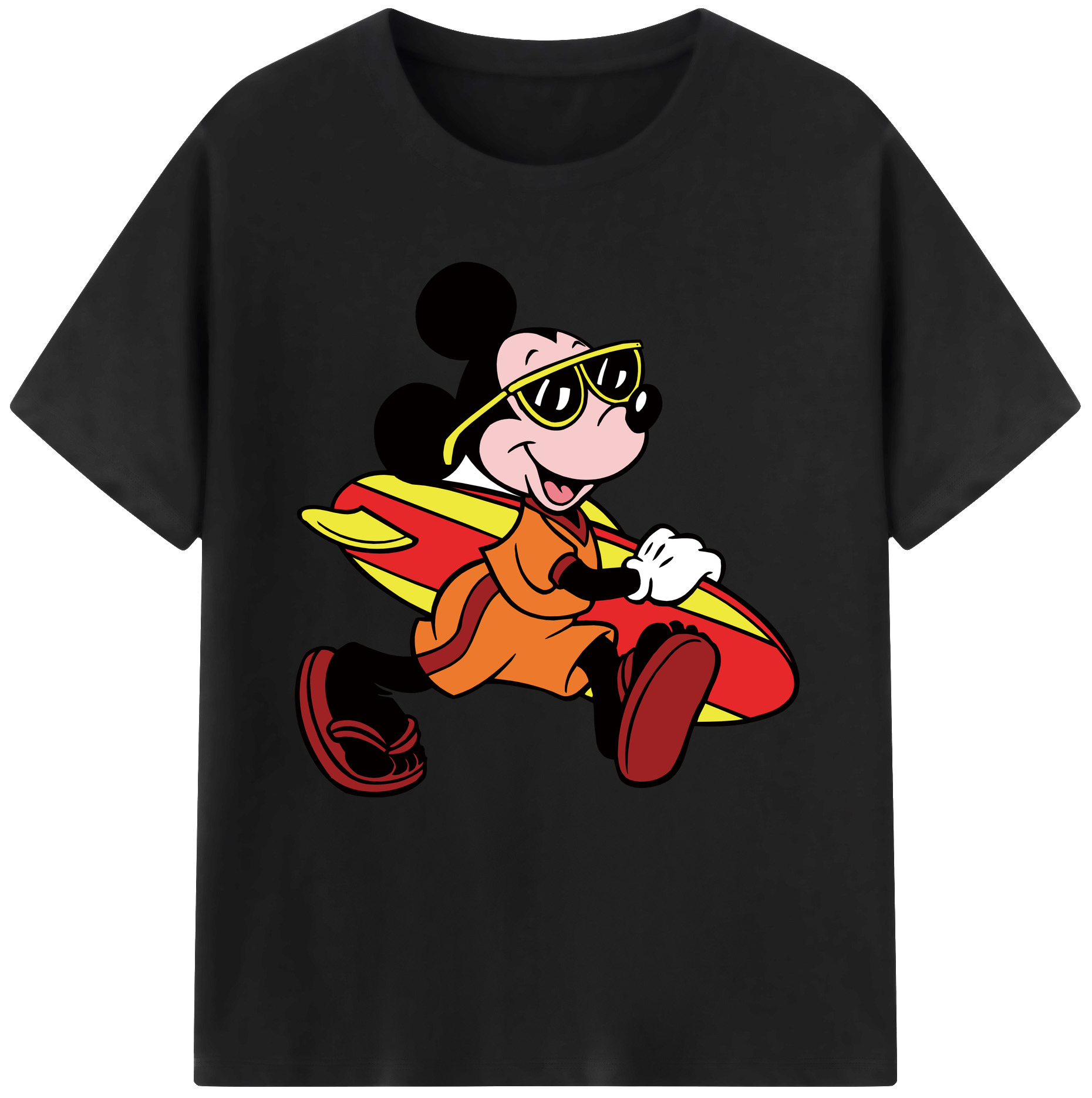 （画像用） ミッキーマウス Mickey Mouse 綿100％半袖Tシャツ（フロントプリント）
