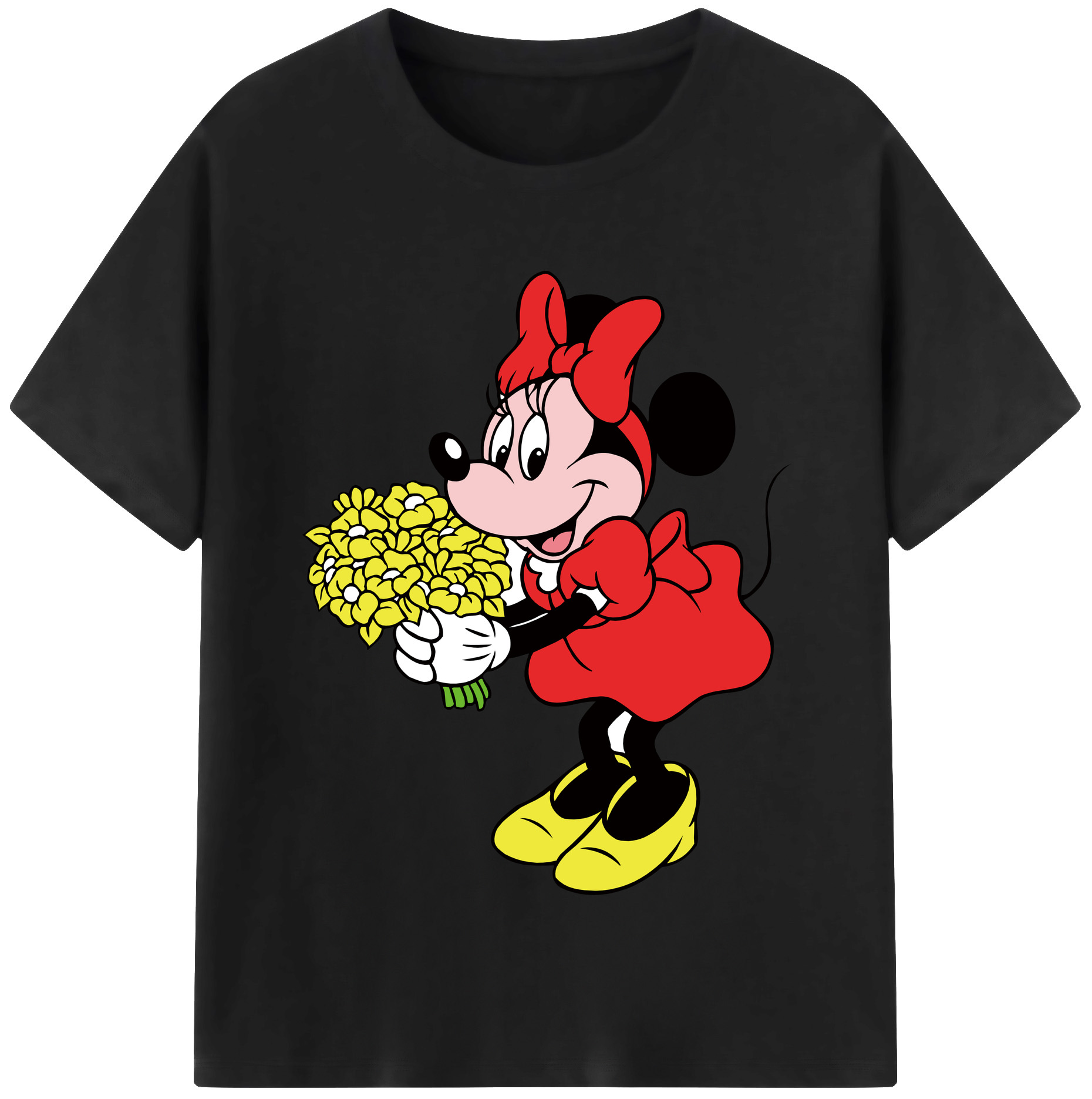 （画像用） ミッキーマウス Mickey Mouse 綿100％半袖Tシャツ（フロントプリント）