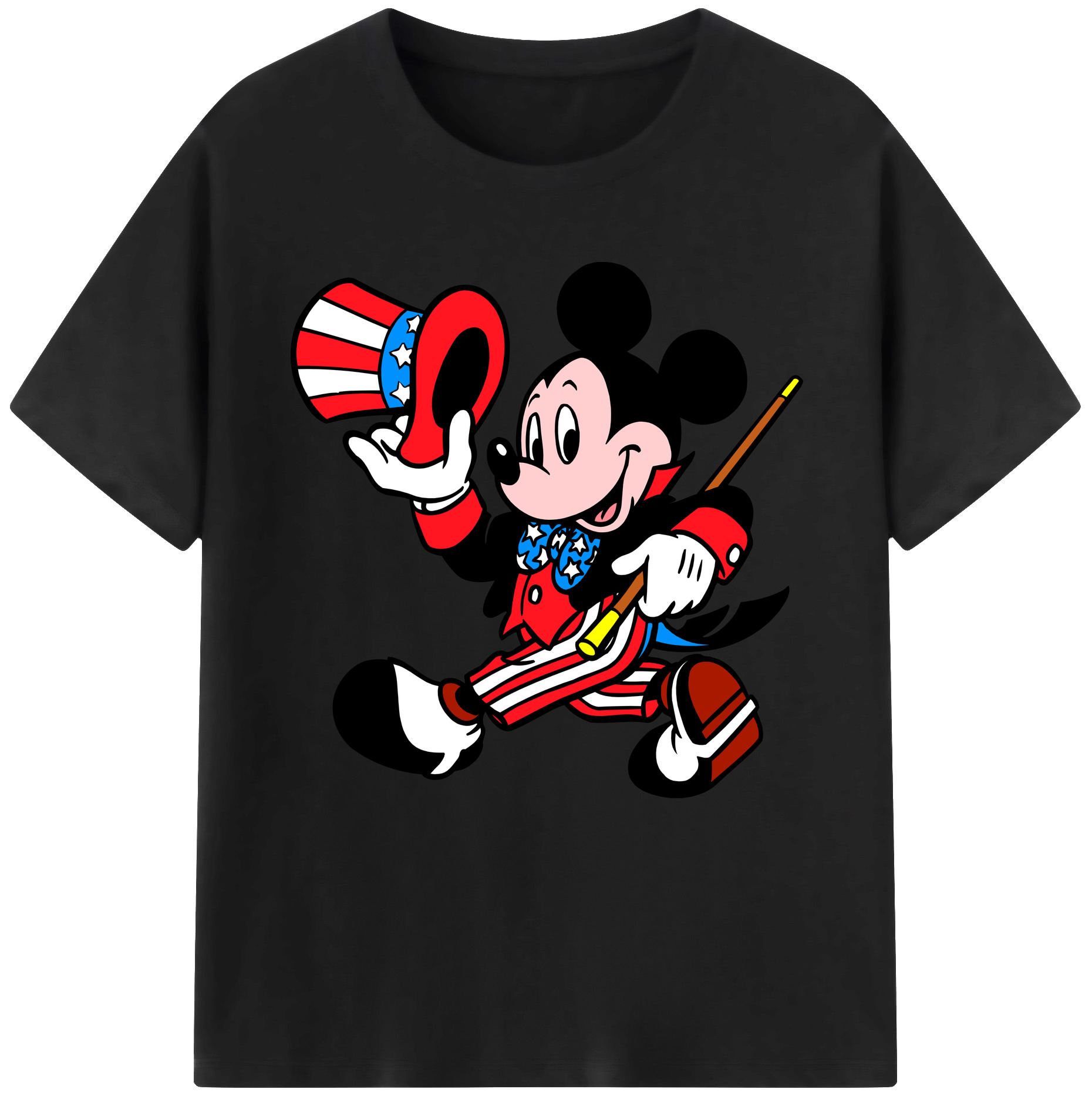 （画像用） ミッキーマウス Mickey Mouse 綿100％半袖Tシャツ（フロントプリント）