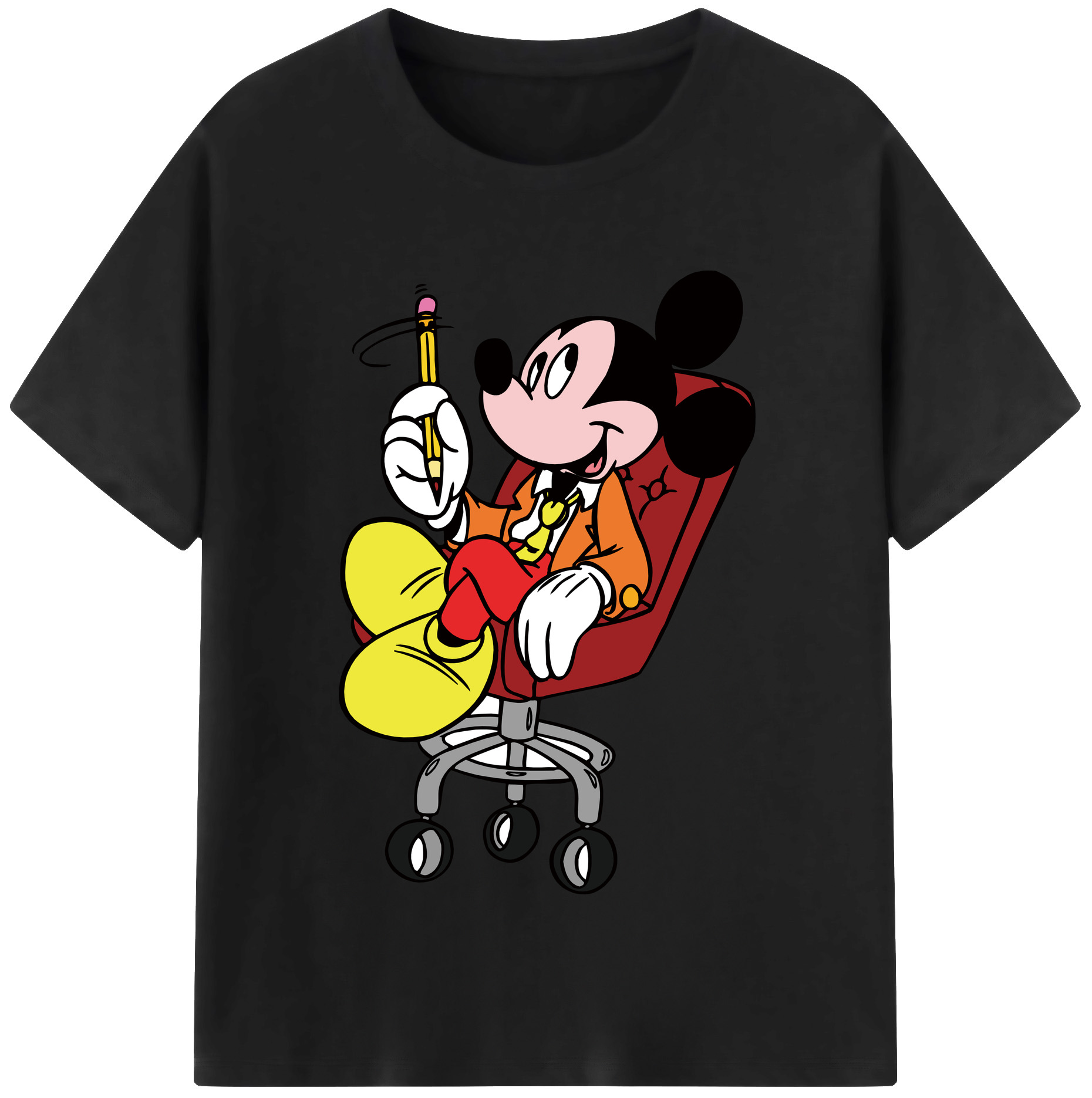 （画像用） ミッキーマウス Mickey Mouse 綿100％半袖Tシャツ（フロントプリント）