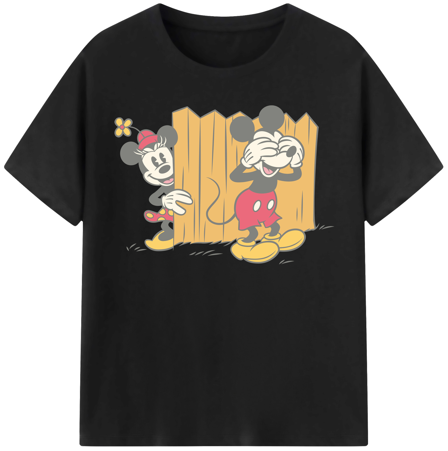 （画像用） ミッキーマウス Mickey Mouse 綿100％半袖Tシャツ（フロントプリント）